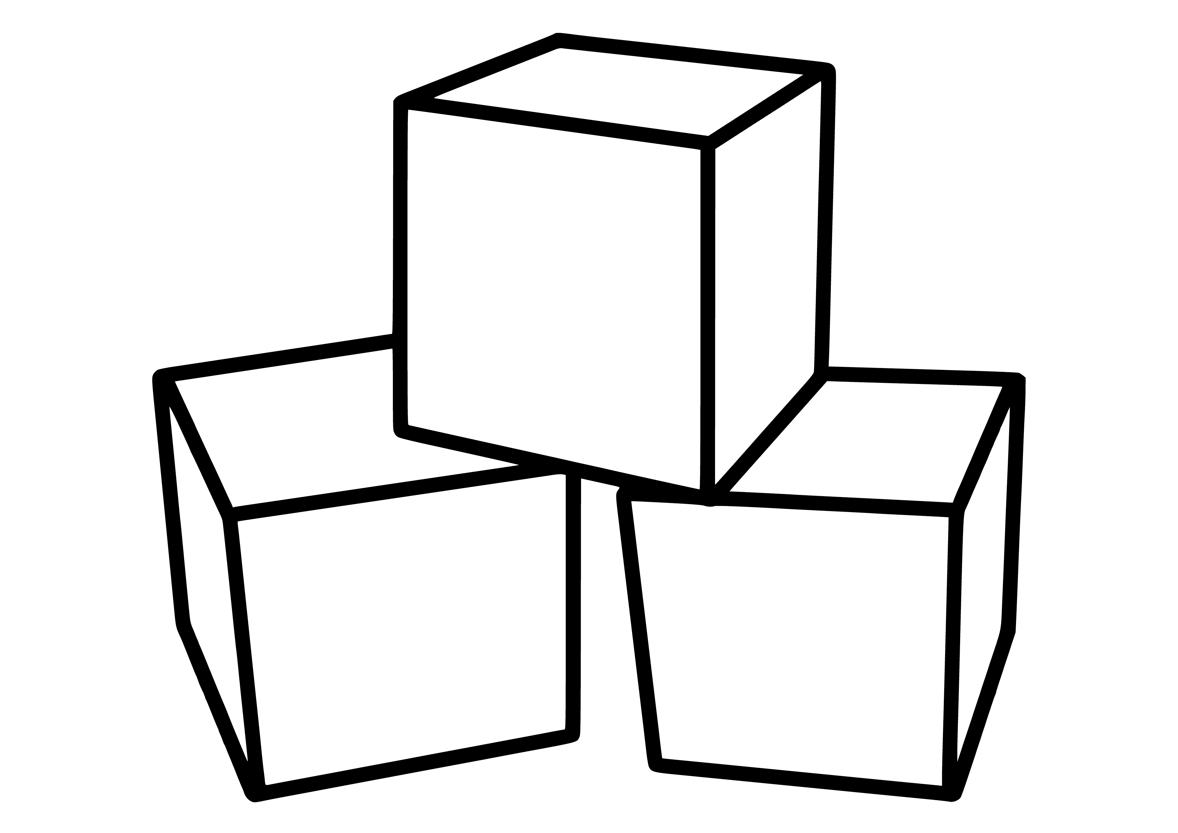 Кубики раскраска