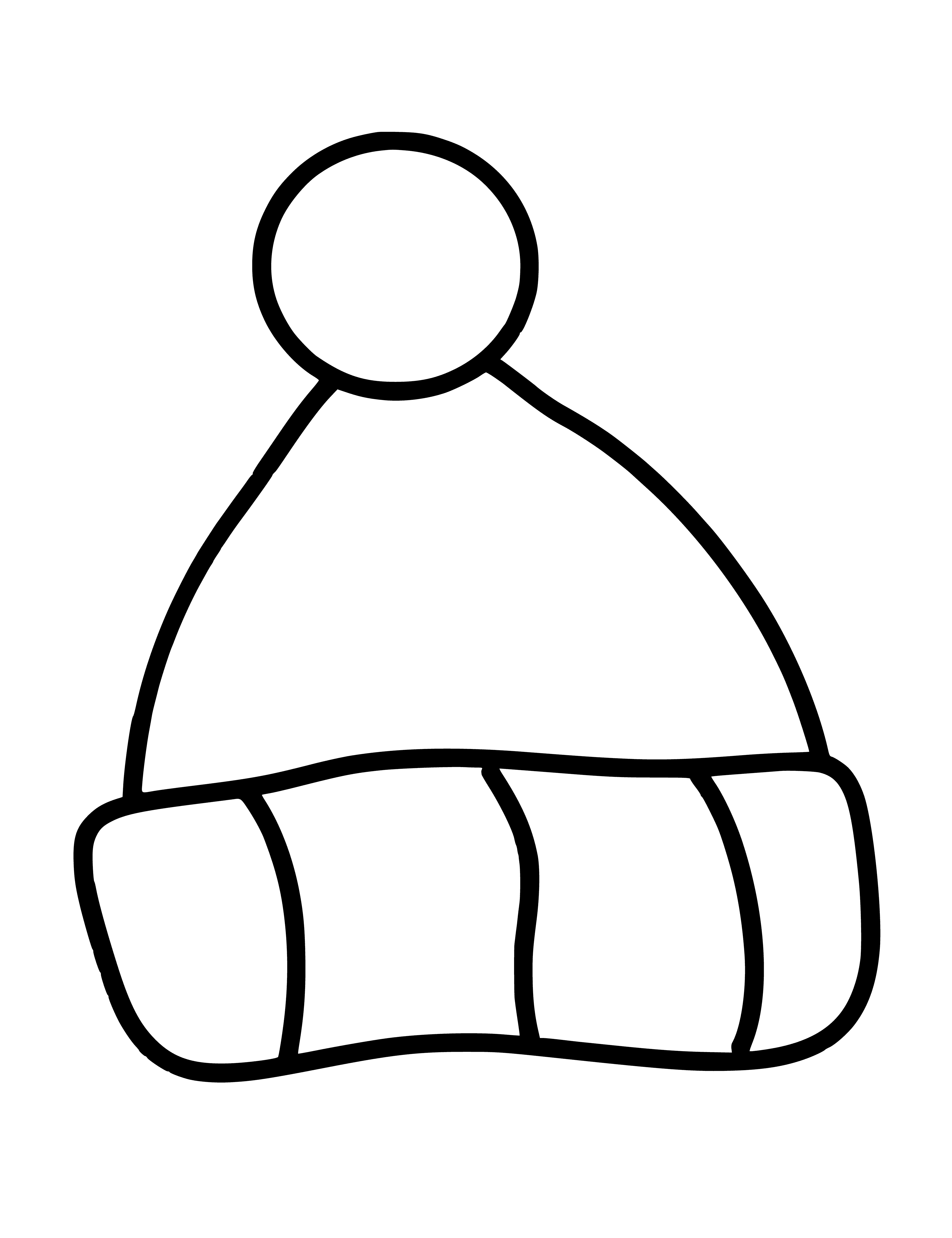 Hat coloring page