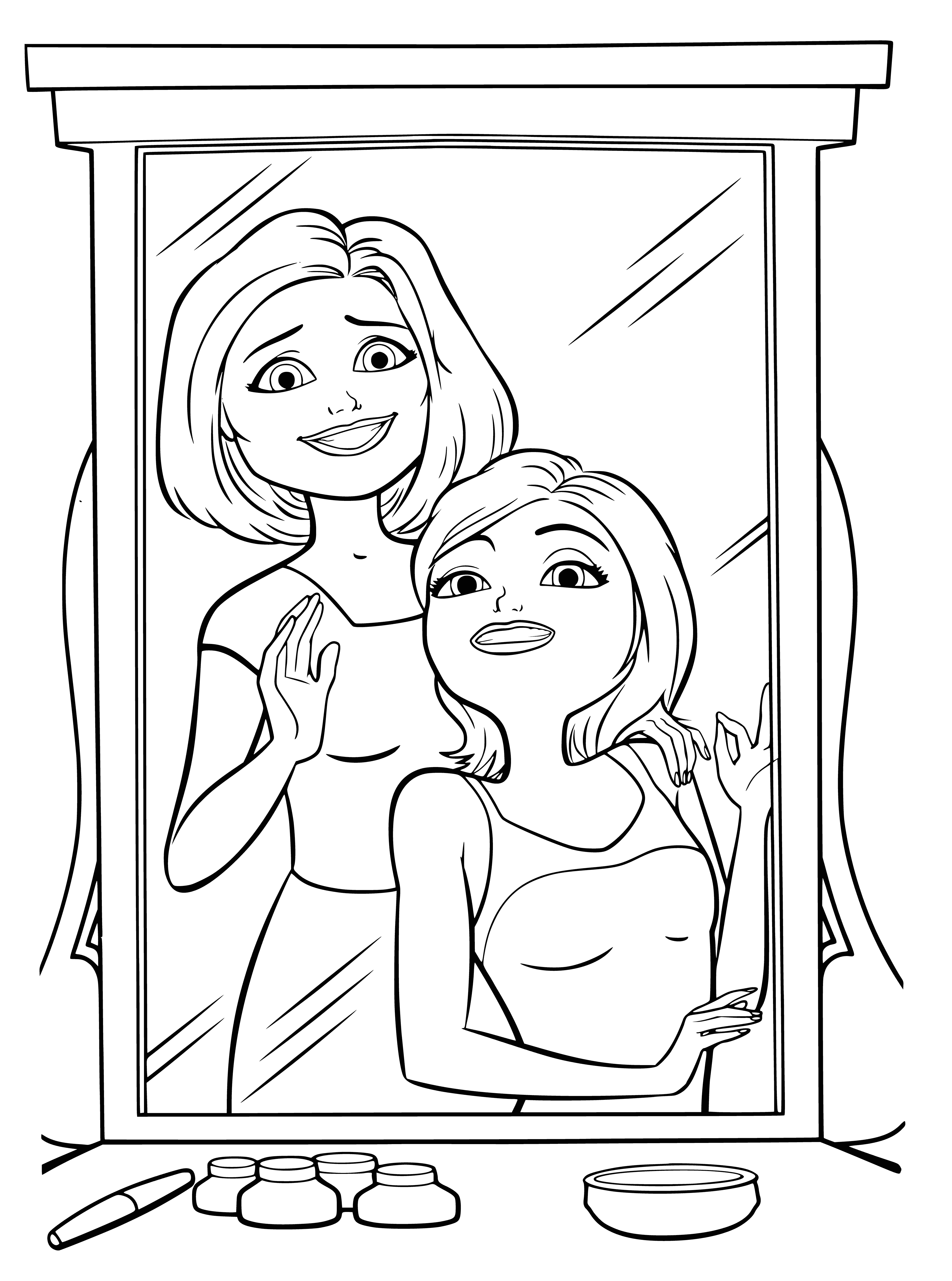 Mom and Susan coloring page