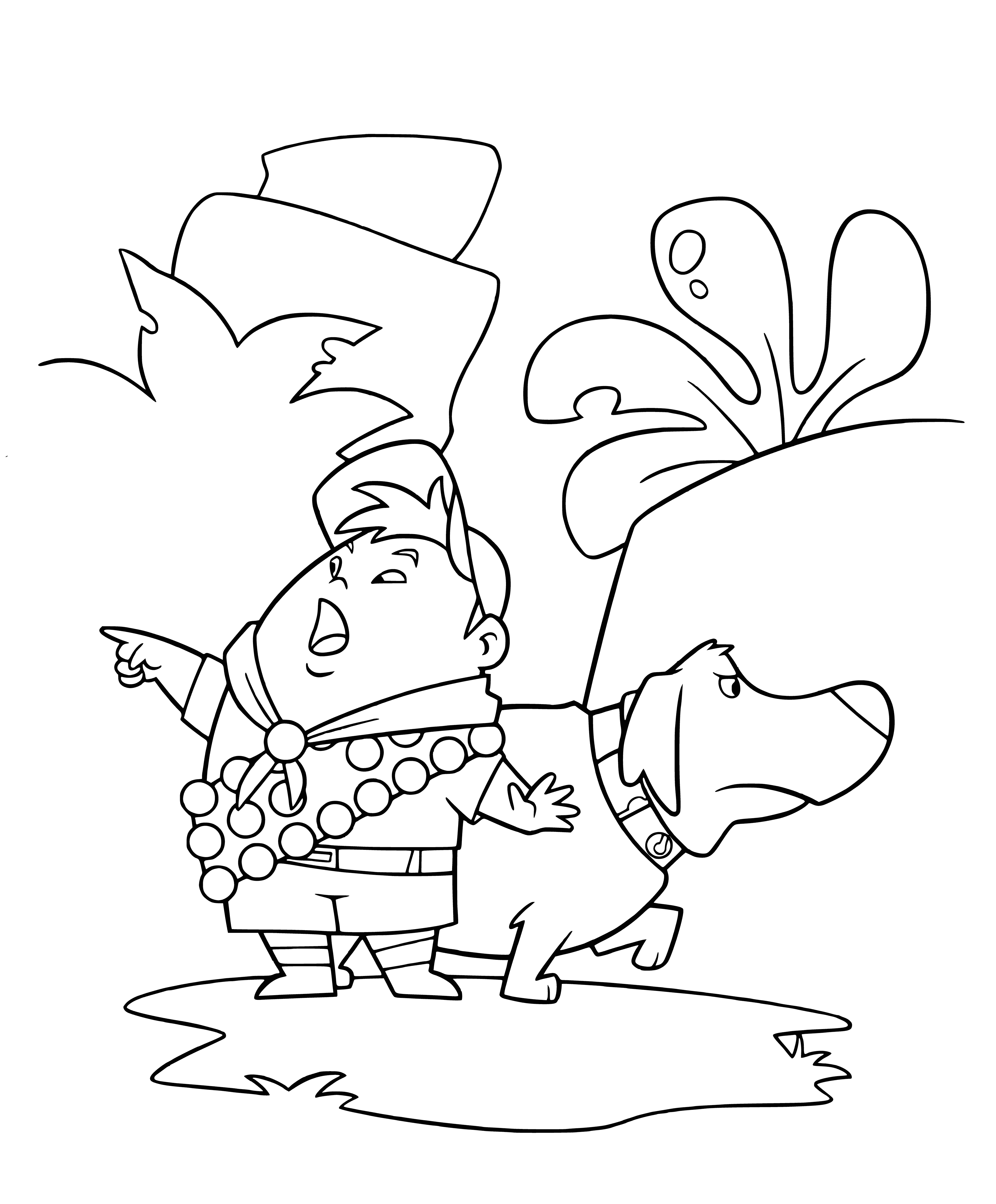 Russell and Doug coloring page