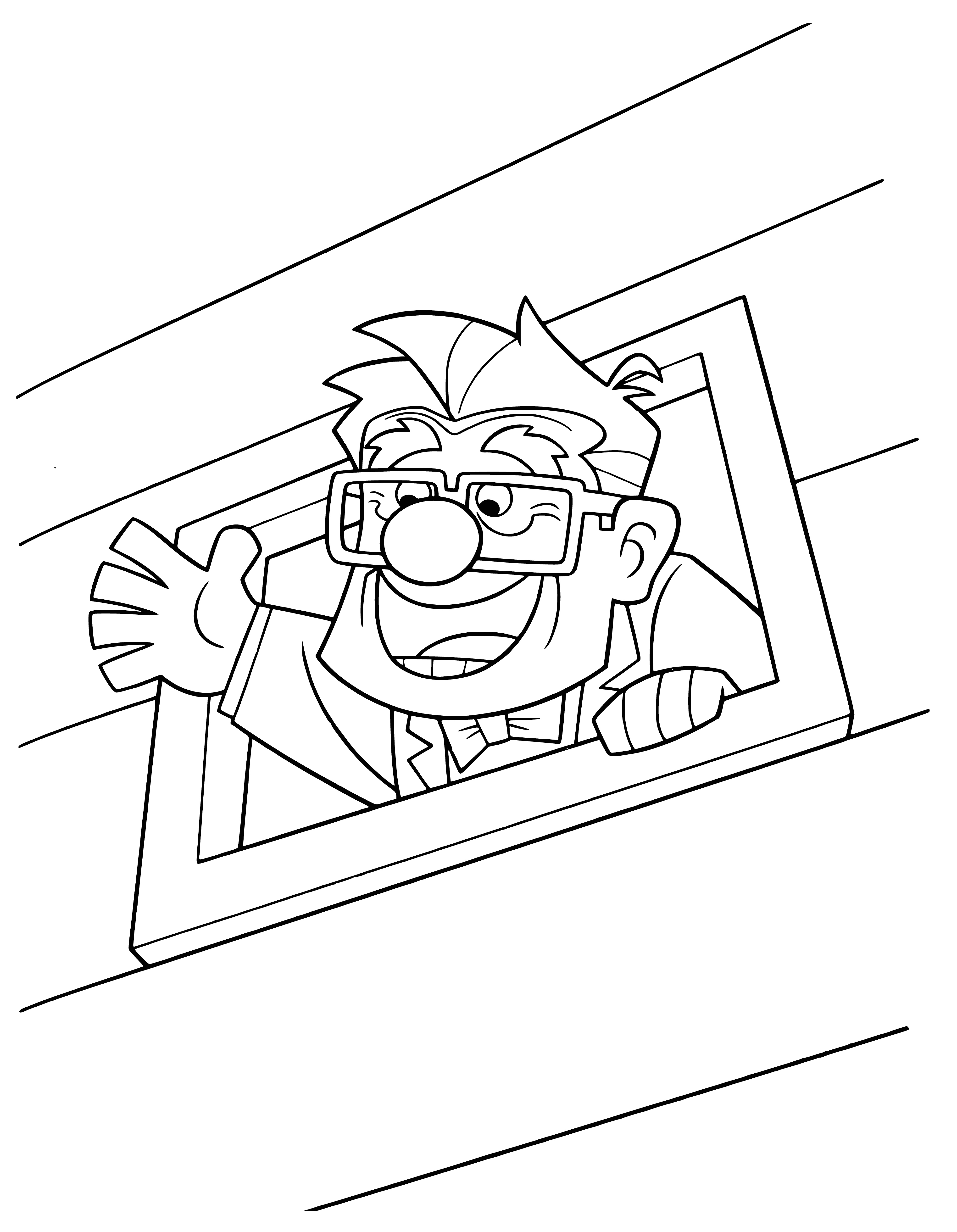 Carl pleased coloring page