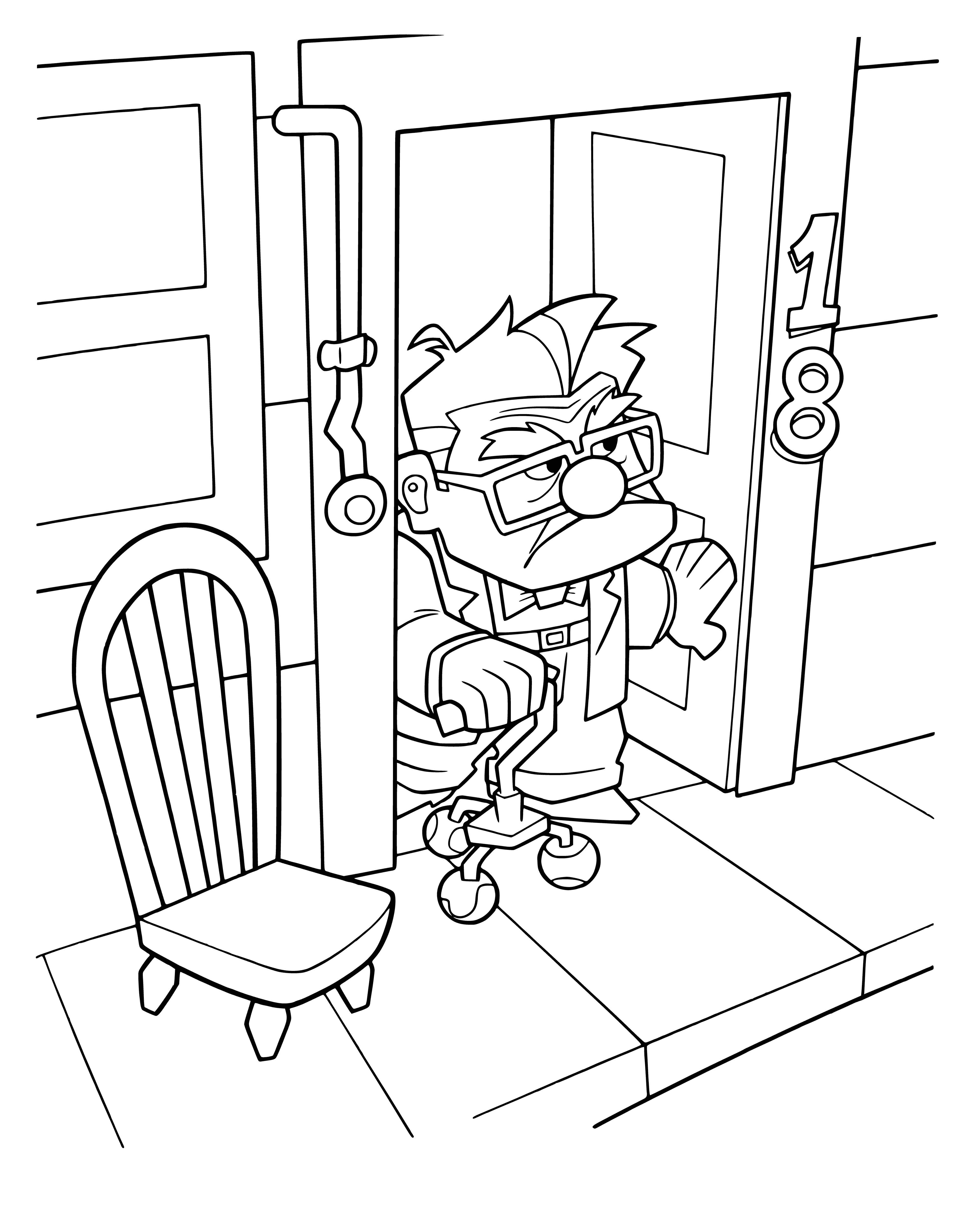 Who else is there? coloring page