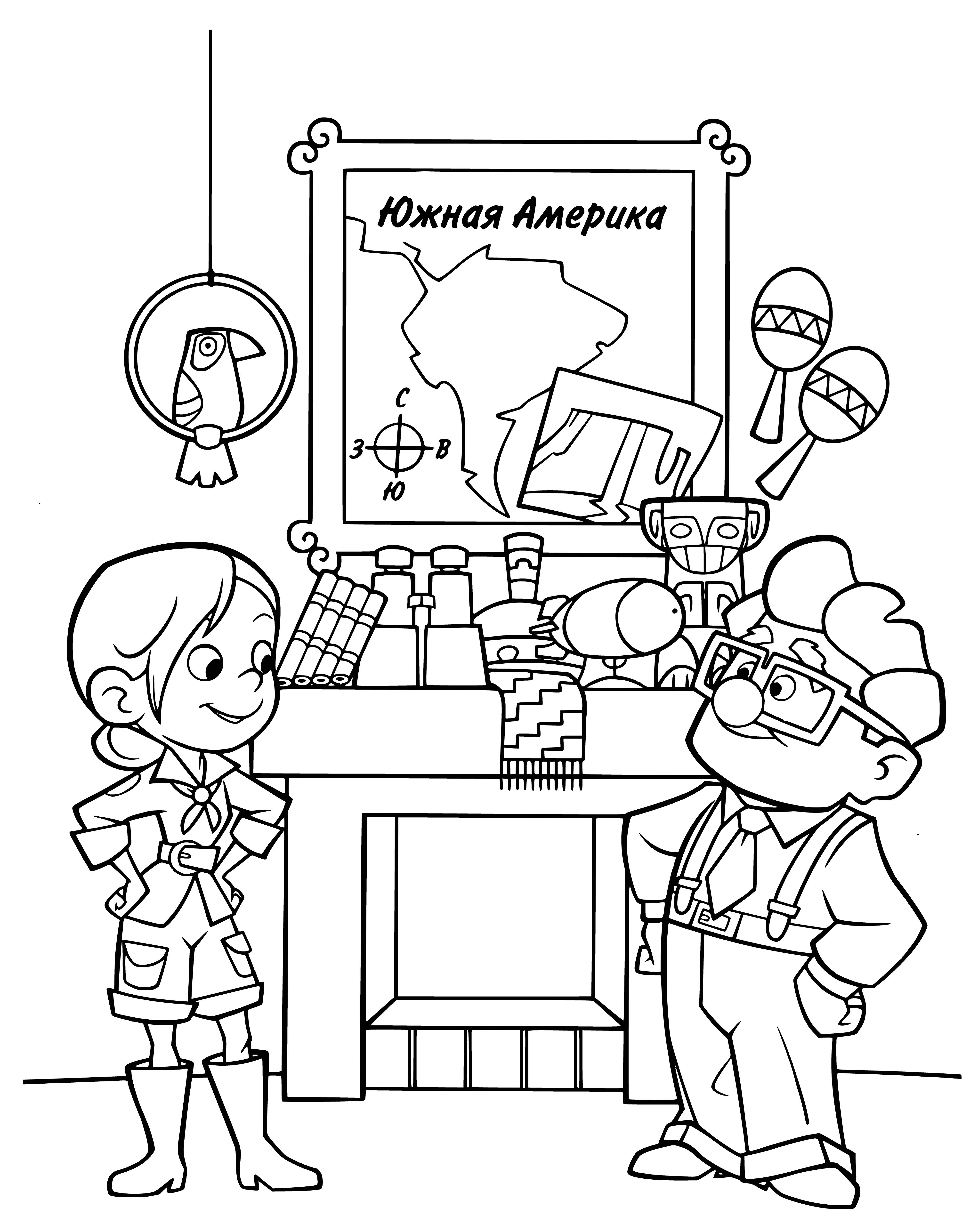 South America coloring page