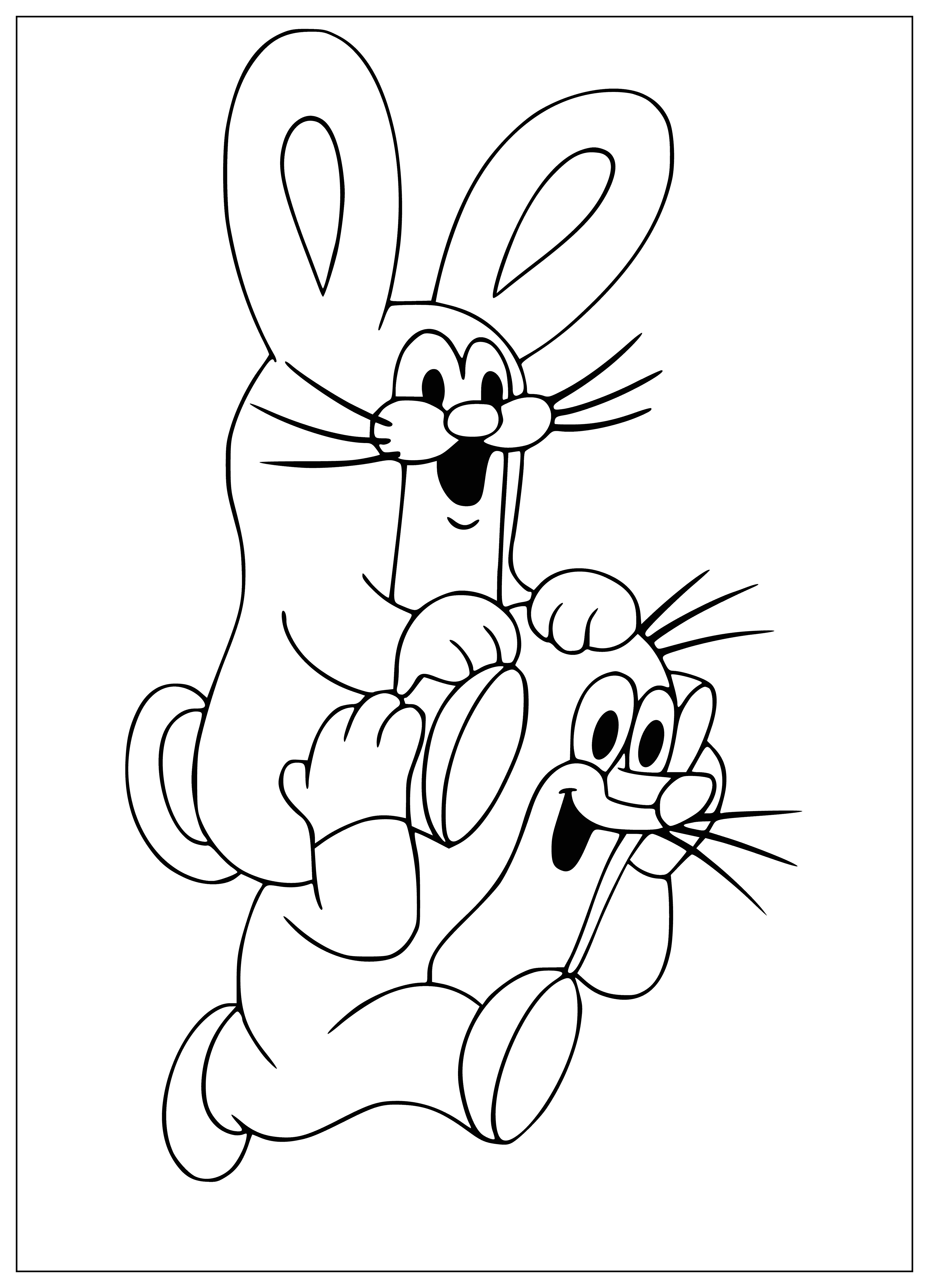 Mole and Hare coloring page