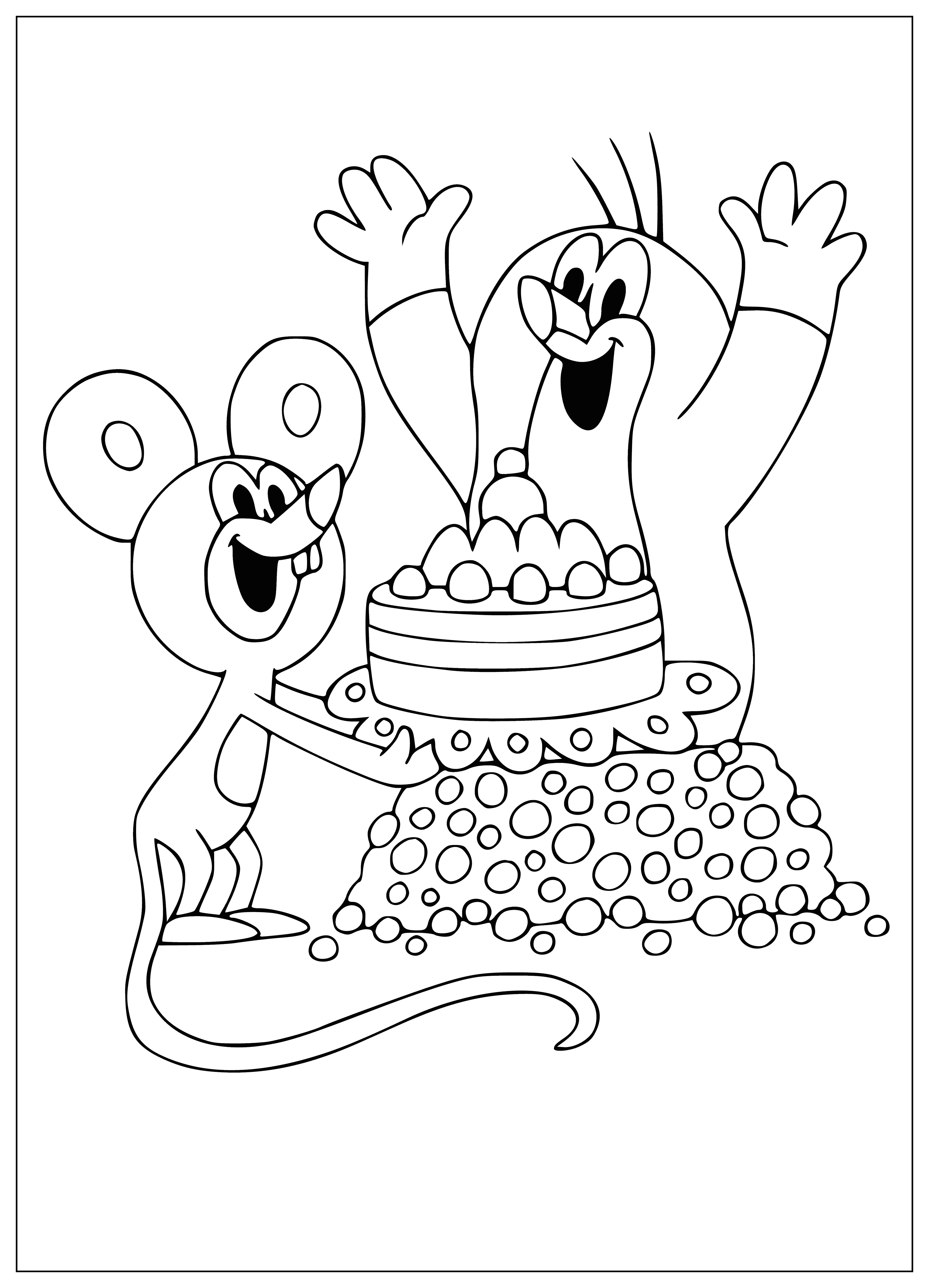Cake for the Mole coloring page