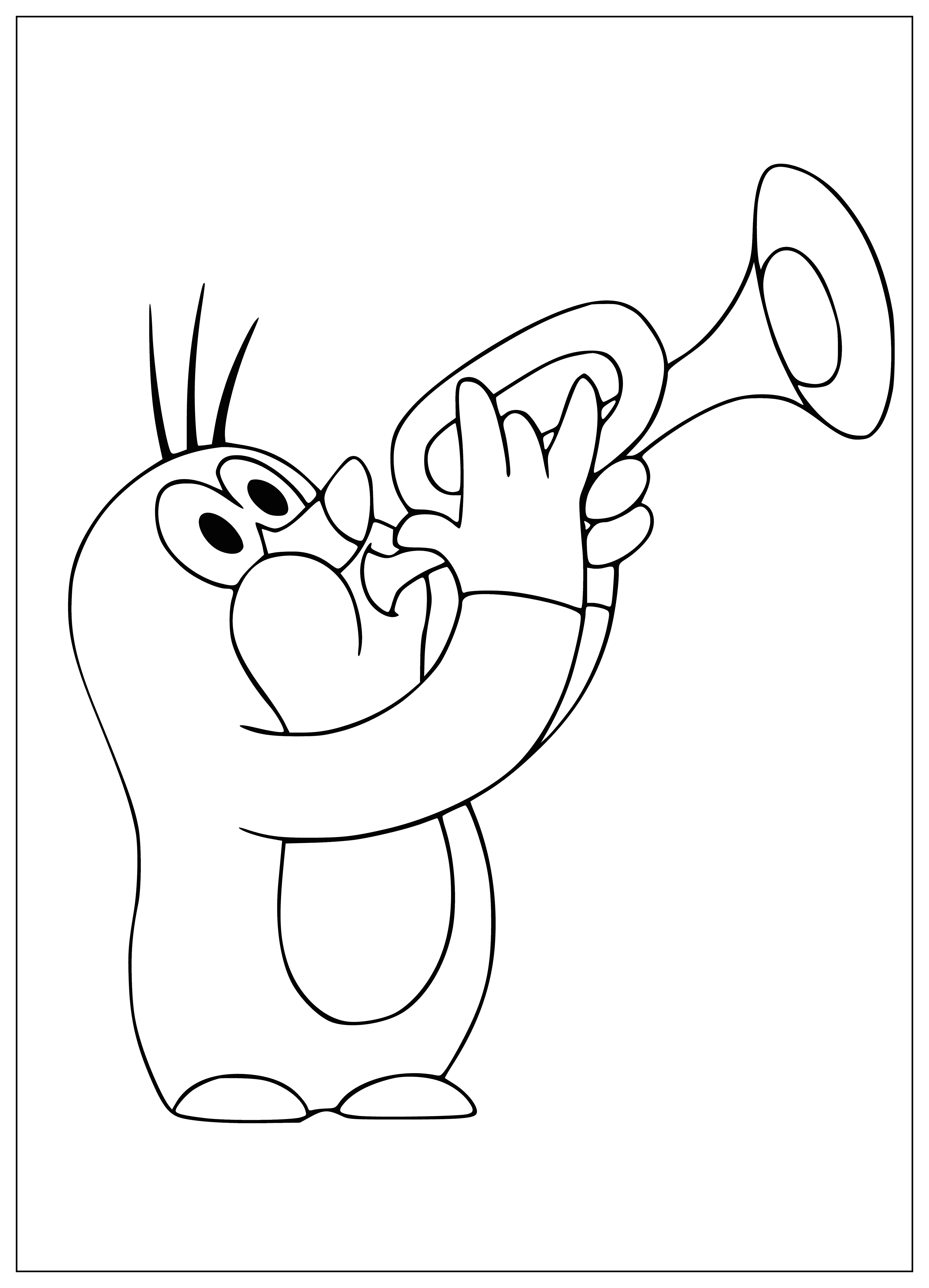 Mole and Trumpet coloring page