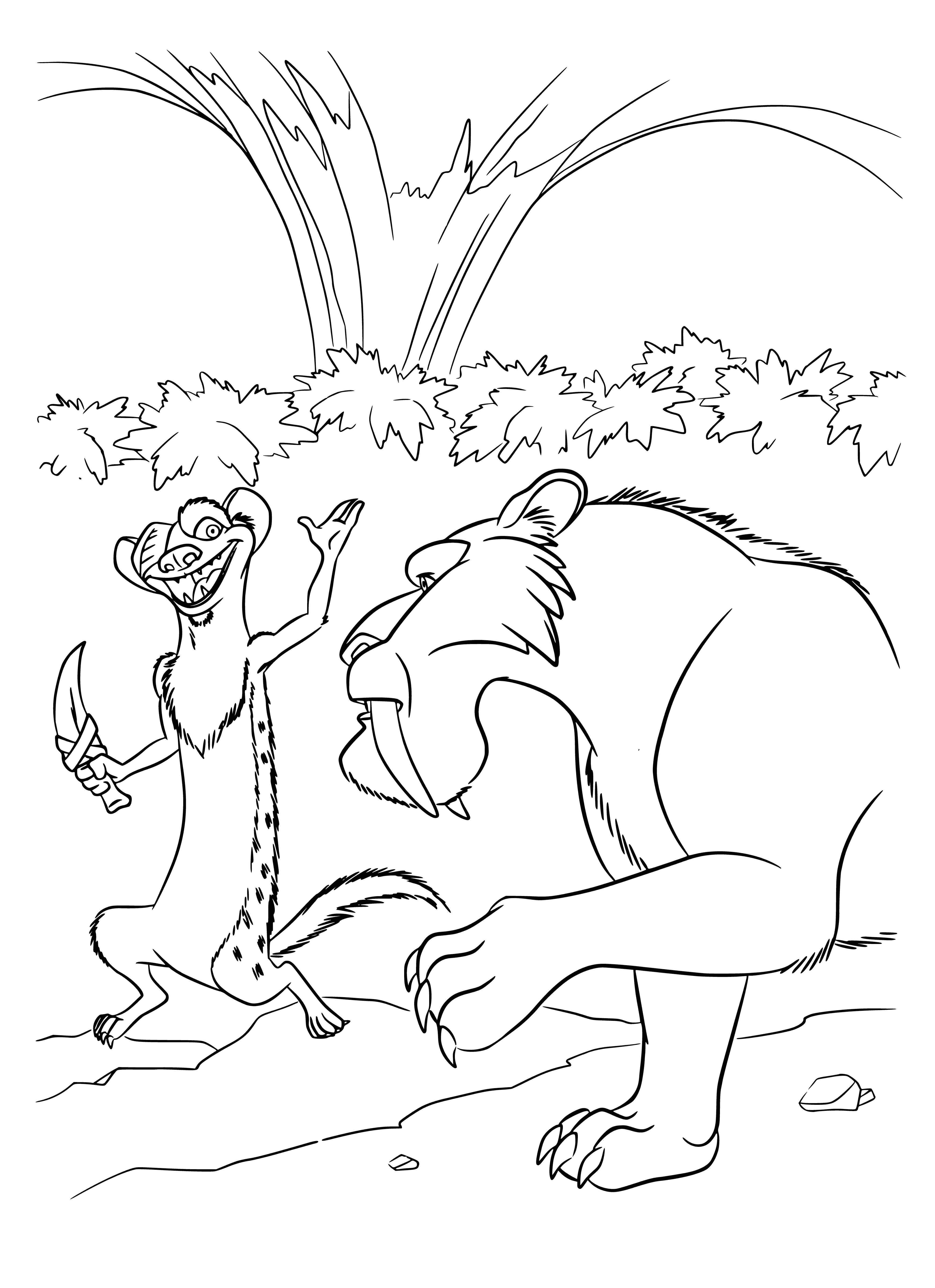 Bug and Diego coloring page