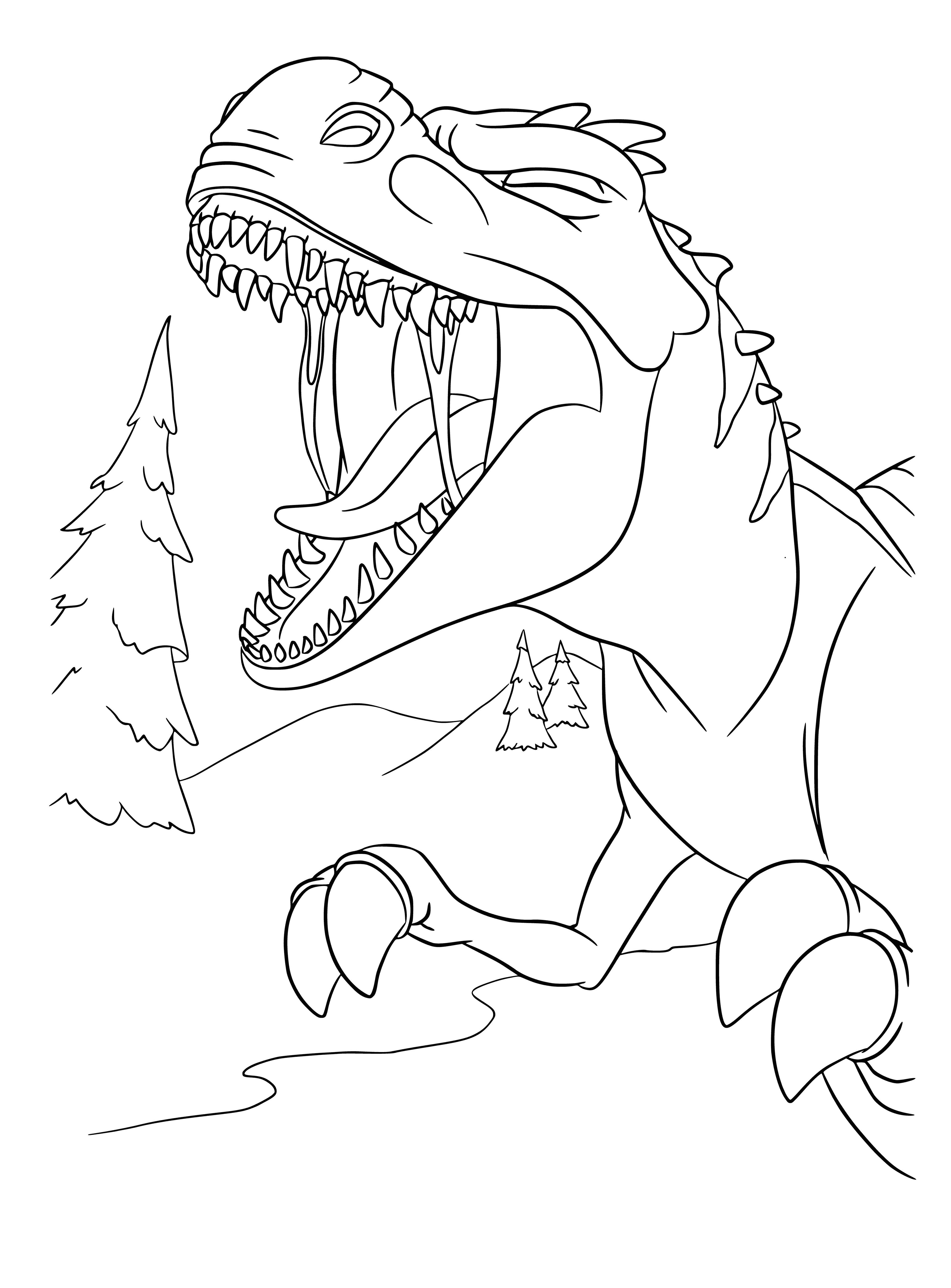 Loud roar of mother coloring page