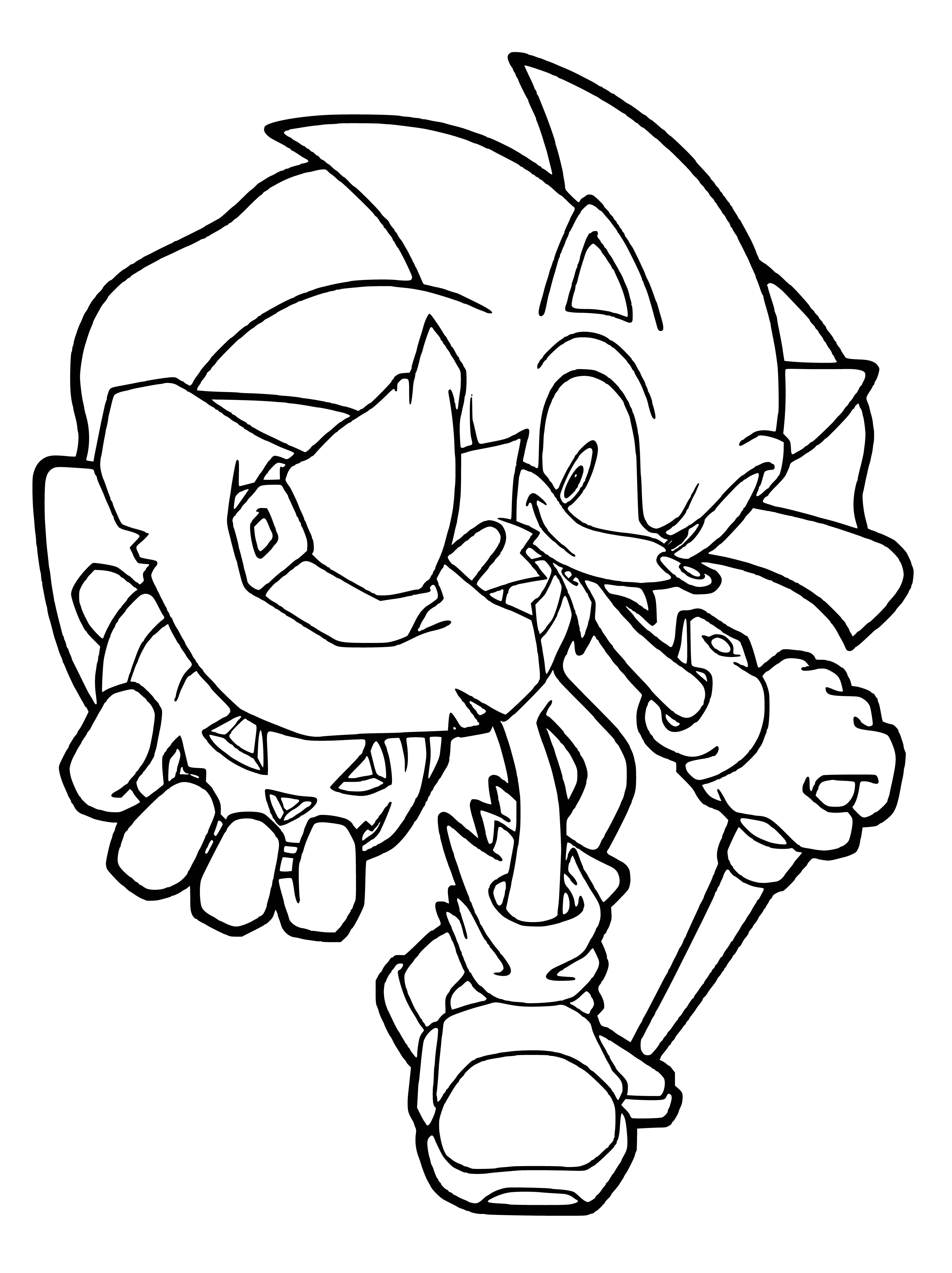 coloring page: Sonic and friends must hurry to stop Dr. Eggman from spoiling Halloween with his evil robots. They must use their speed, smarts, and teamwork to save the day from ghosts, a monster, and more. #SonicX