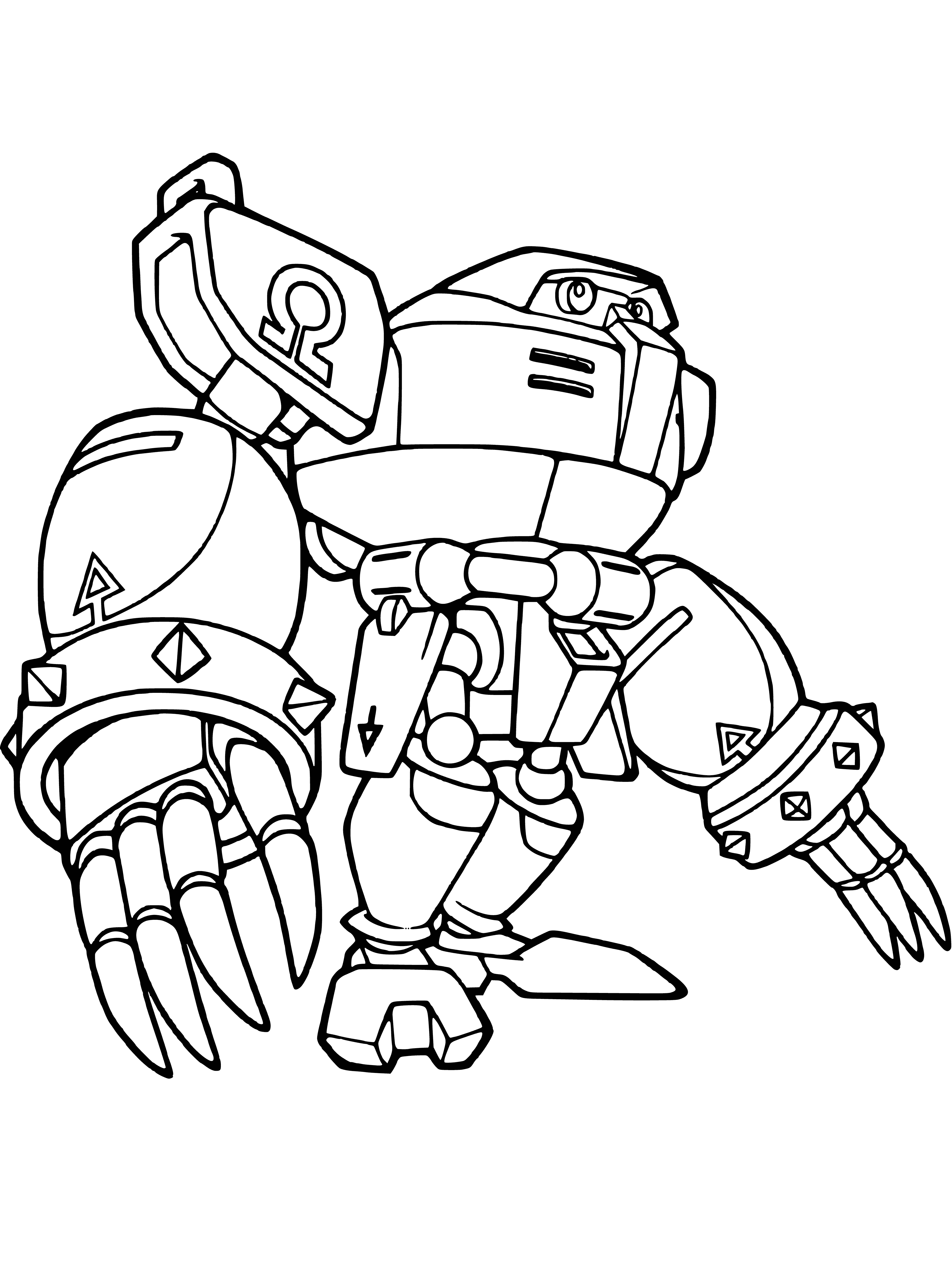 Omega robot coloring page