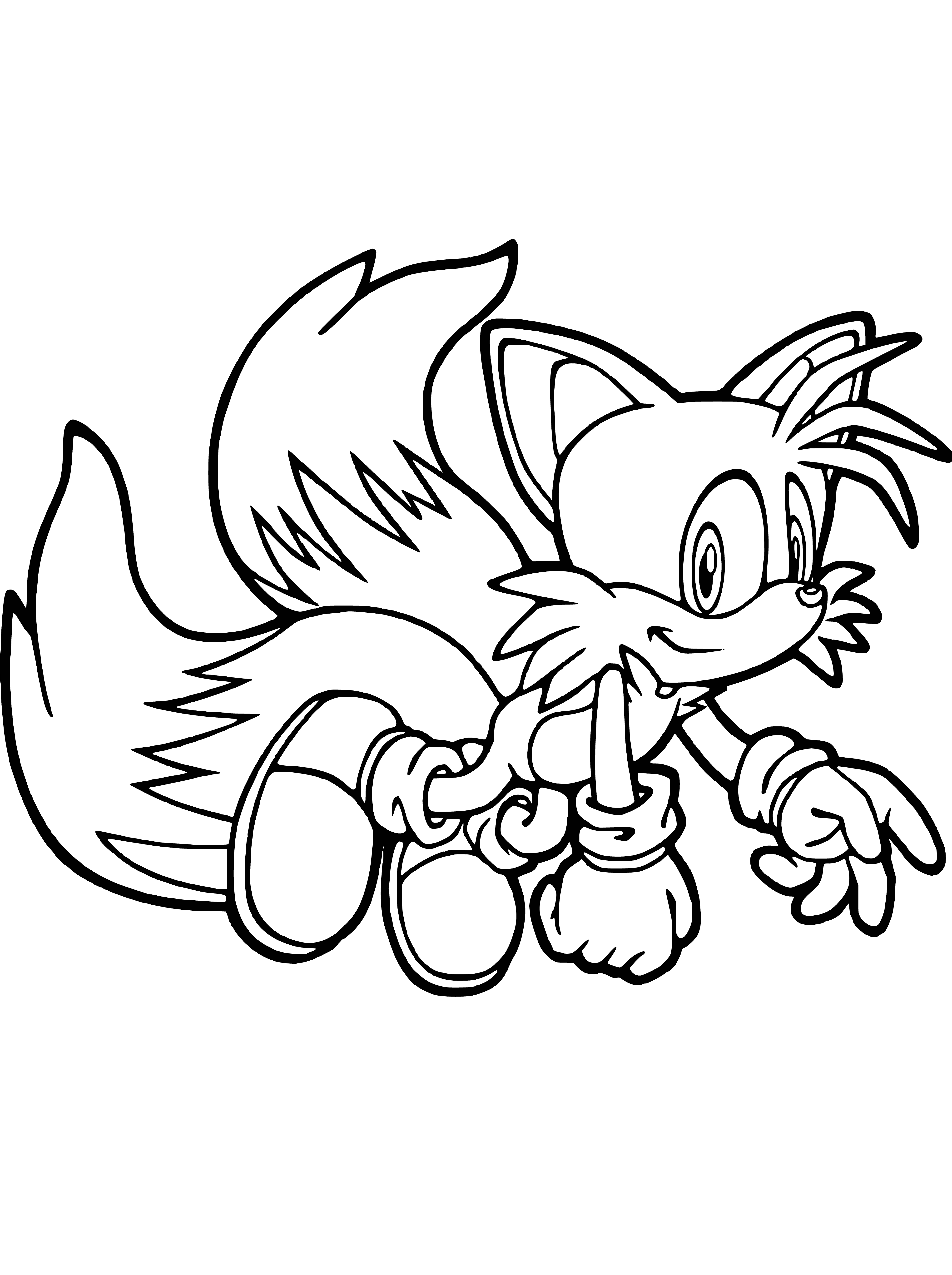 Mails Tails Prower coloring page