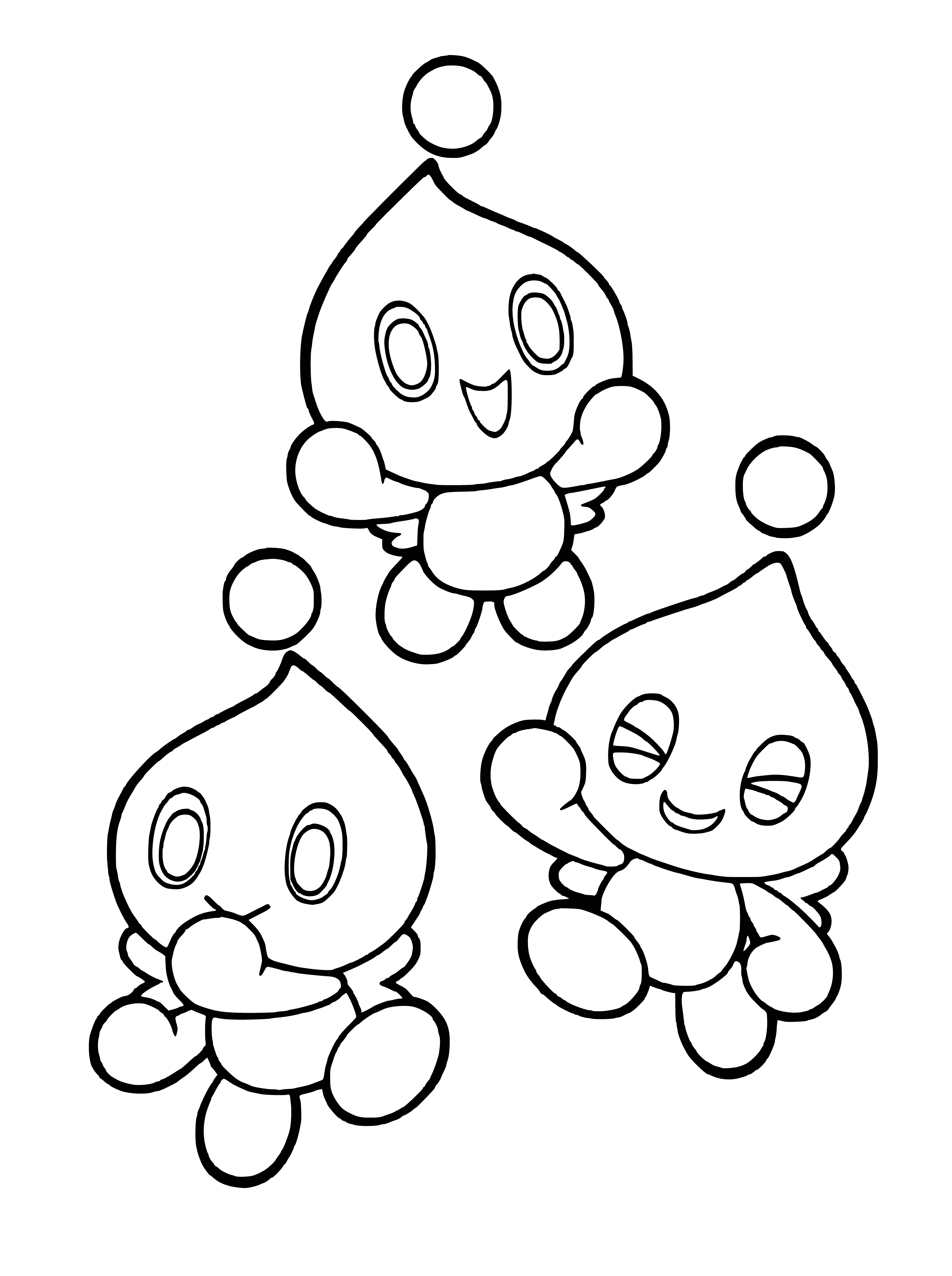 Funny chao coloring page