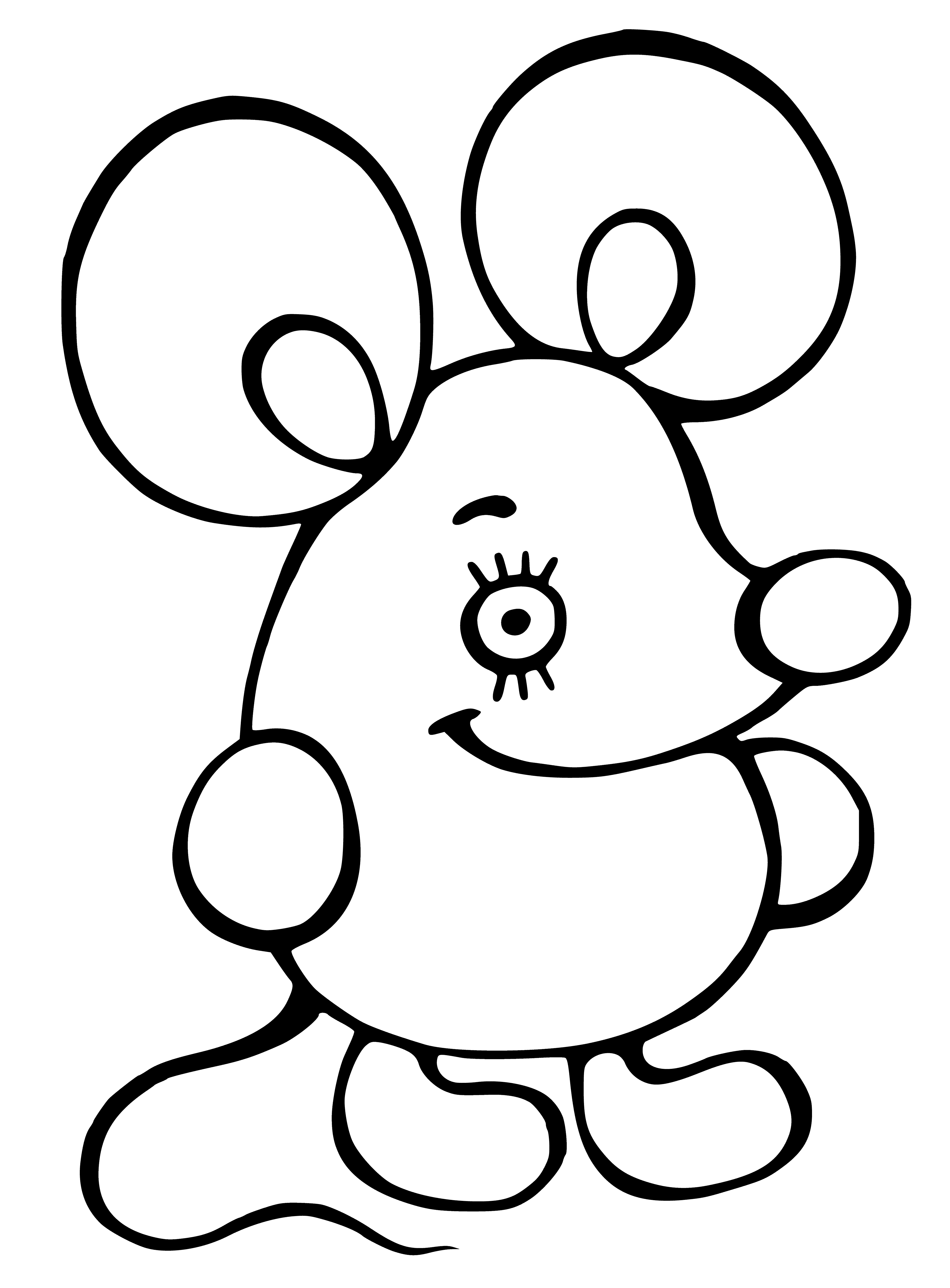 Мышка раскраска