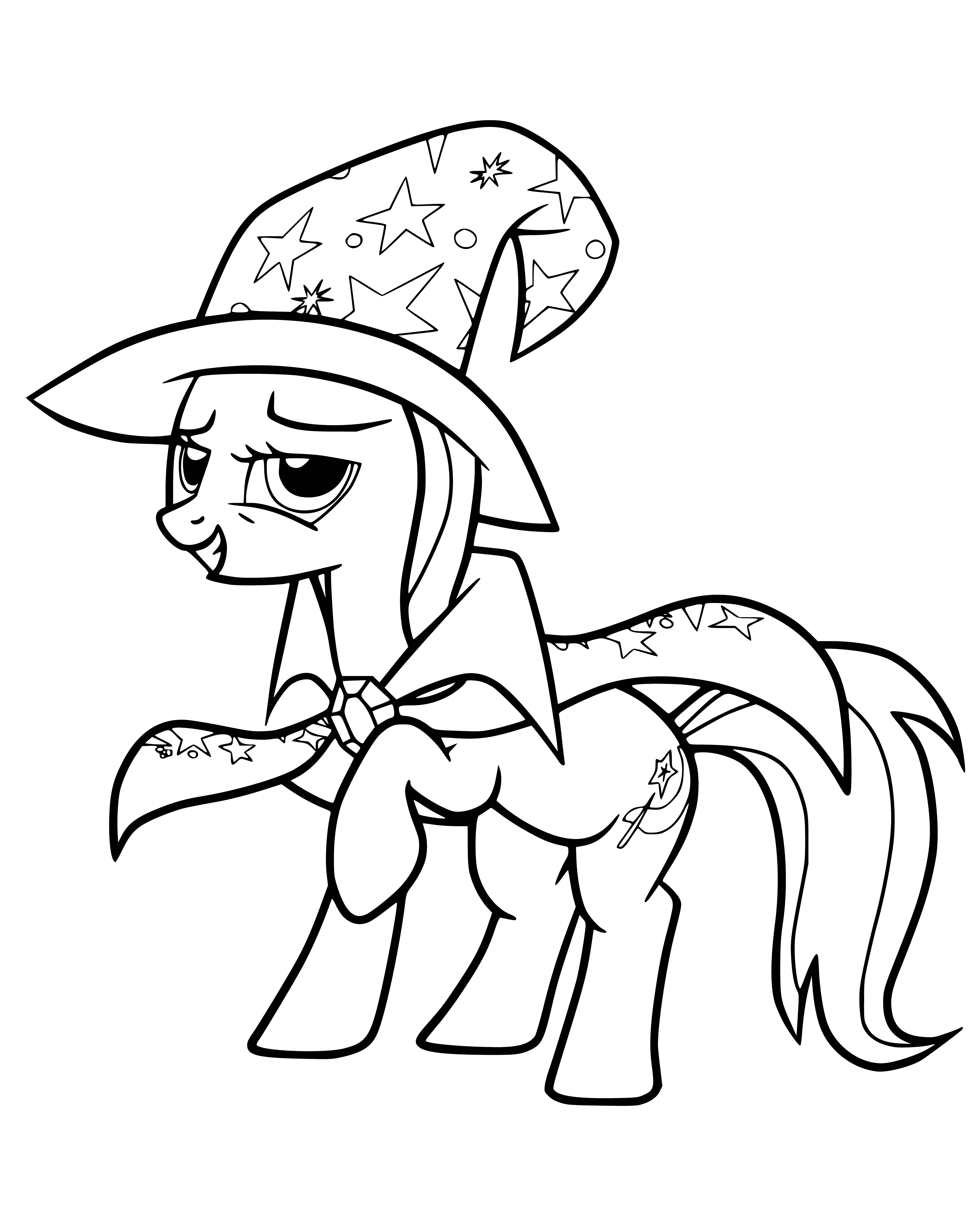 Kolorowanki Trixie z My Little Pony