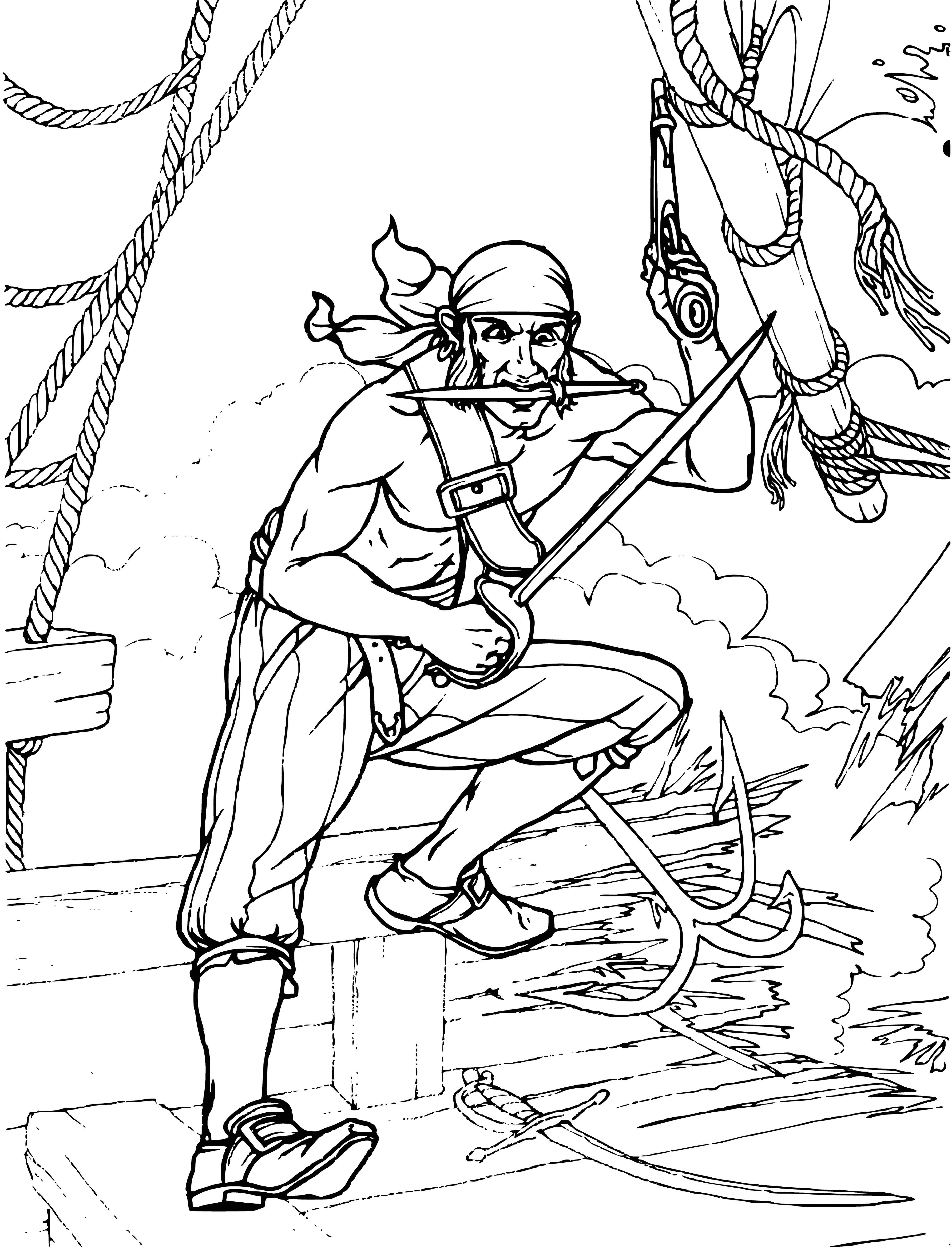 Boarding coloring page