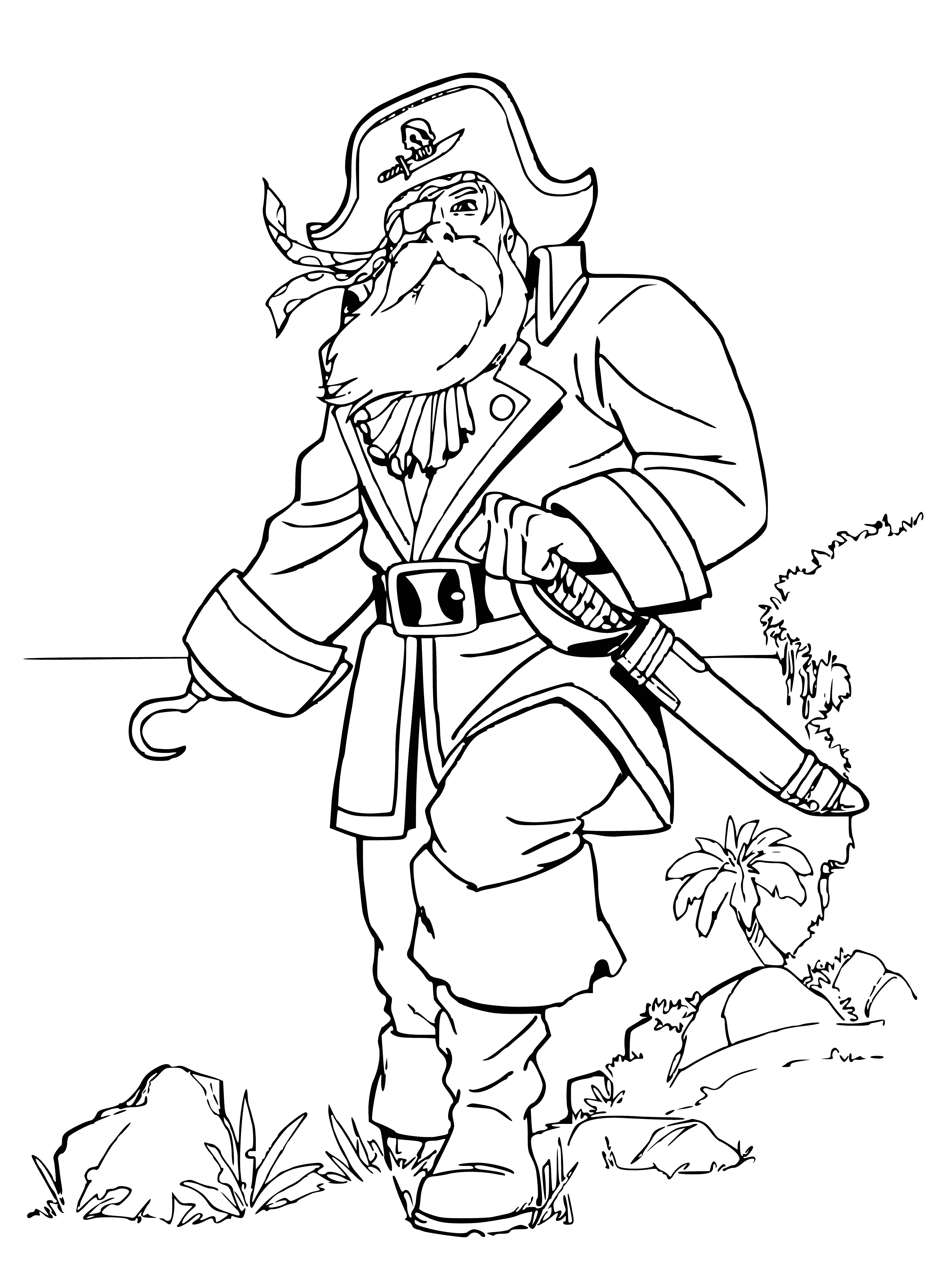 Sea robber coloring page
