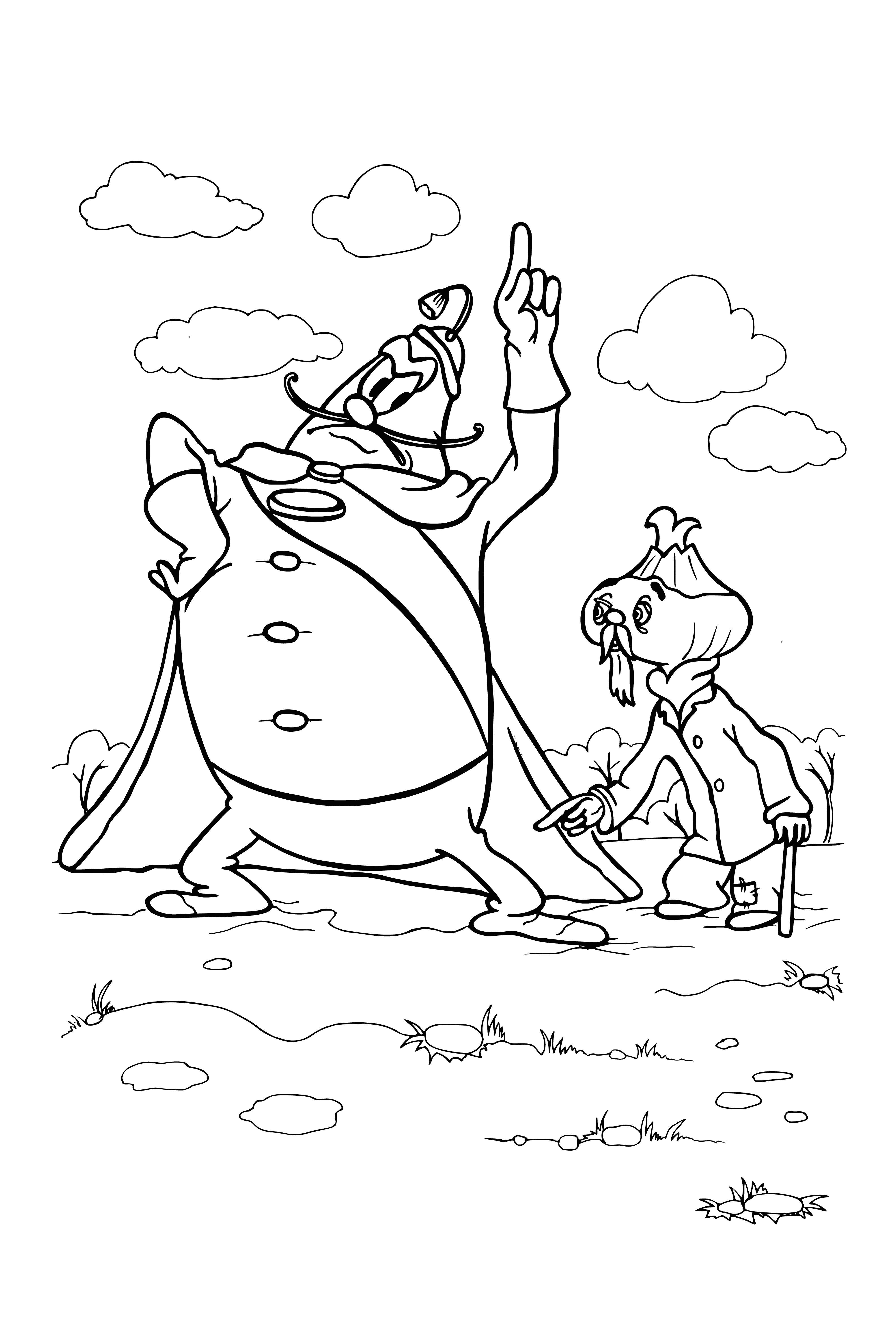 coloring page: Cipollino is a brave, resourceful, and creative little boy ready for any adventure. His courage and intelligence often land him in trouble with the authorities.