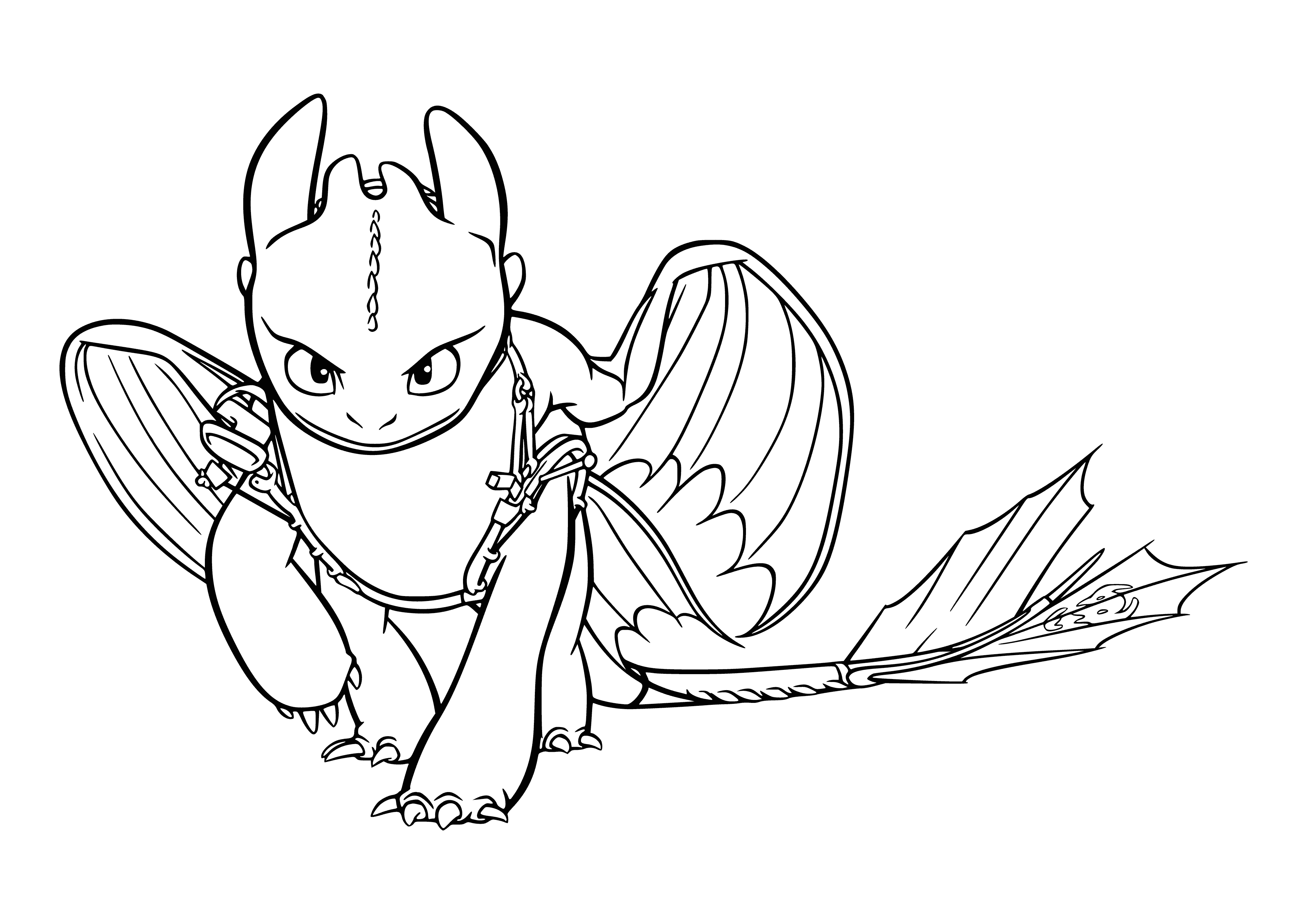 Dragon Bezzubik coloring page