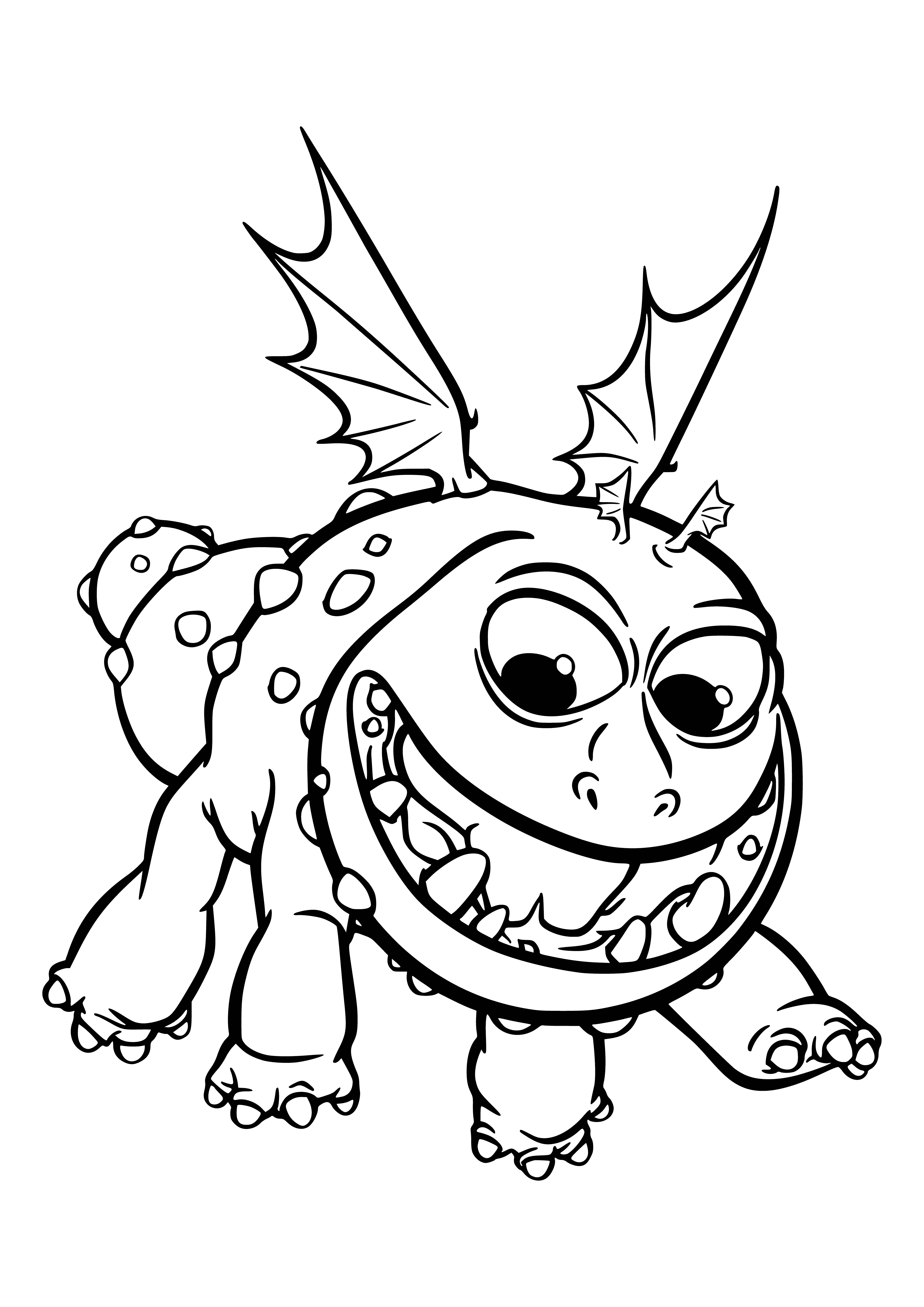 Little Dragon Fish coloring page