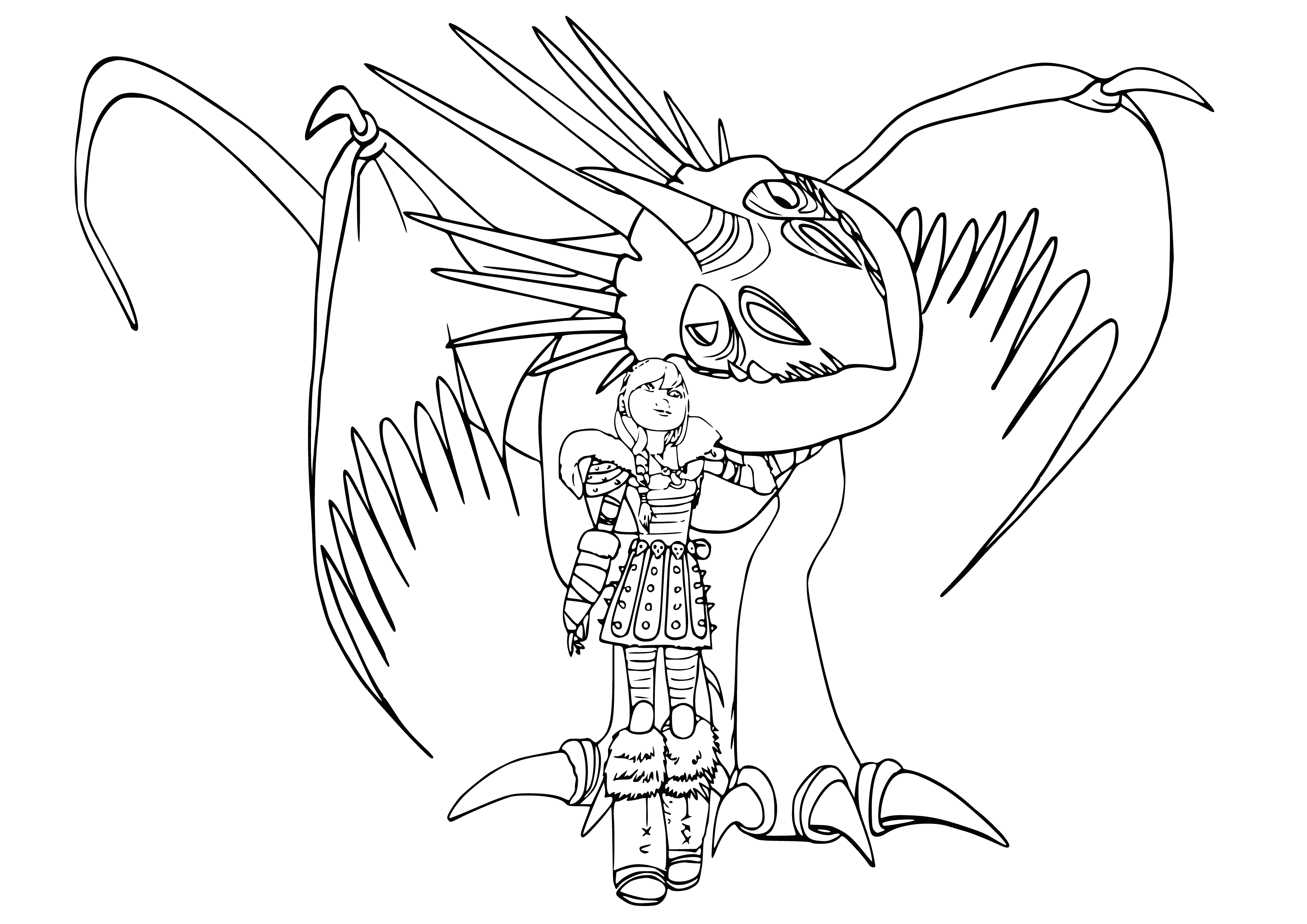 Astrid and Gromgilda coloring page
