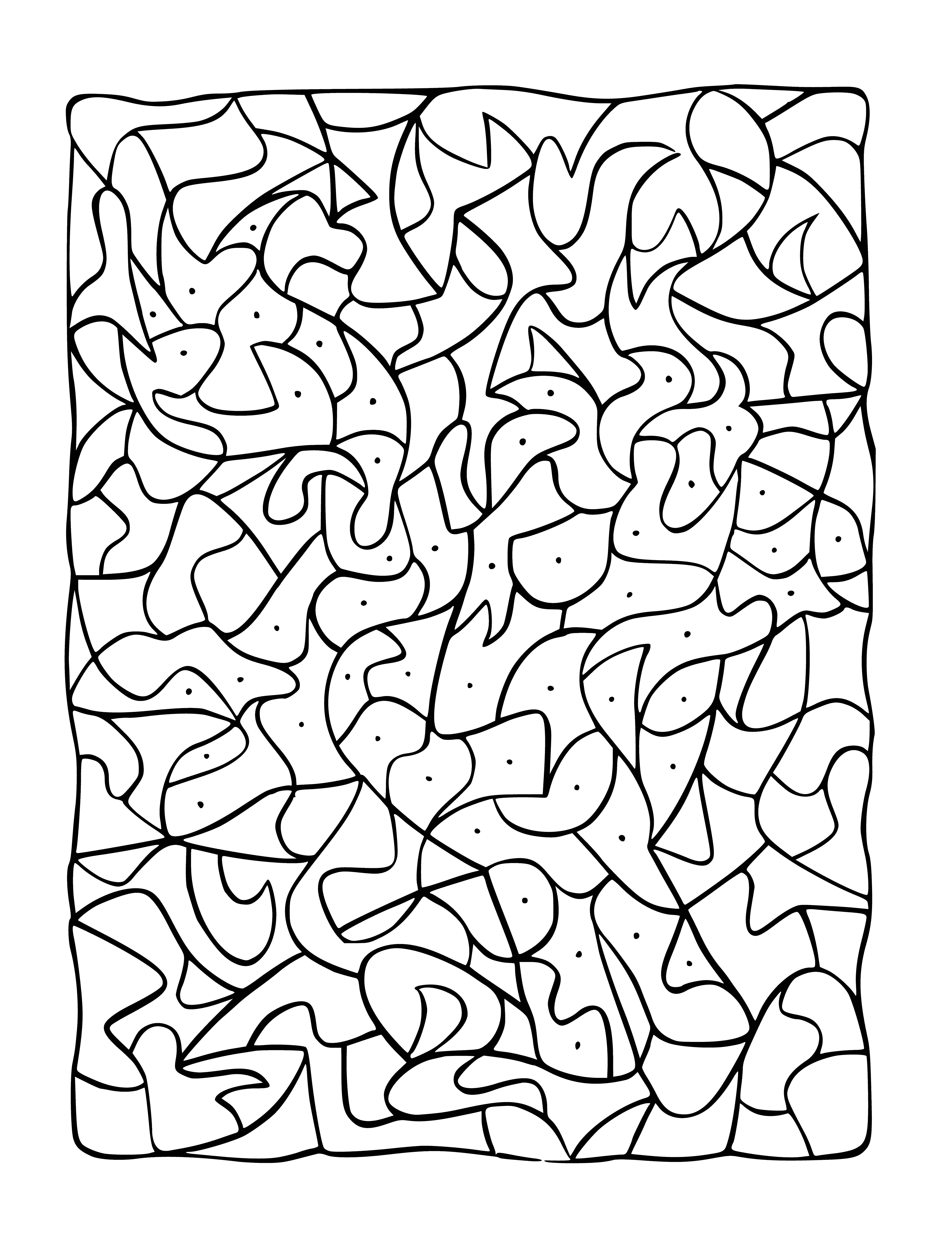 Coloring with abstract forms for children