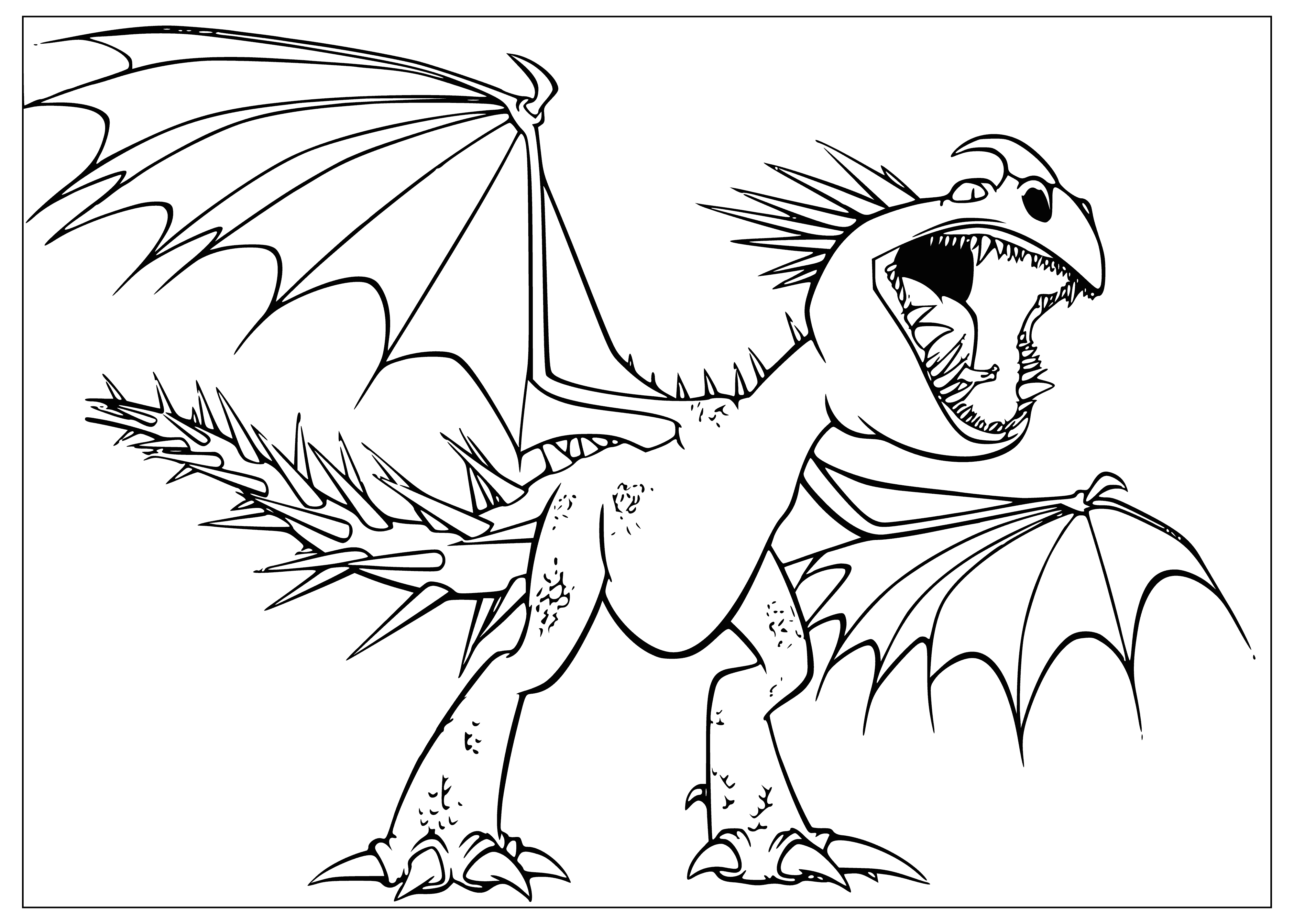 Vicious serpentine coloring page