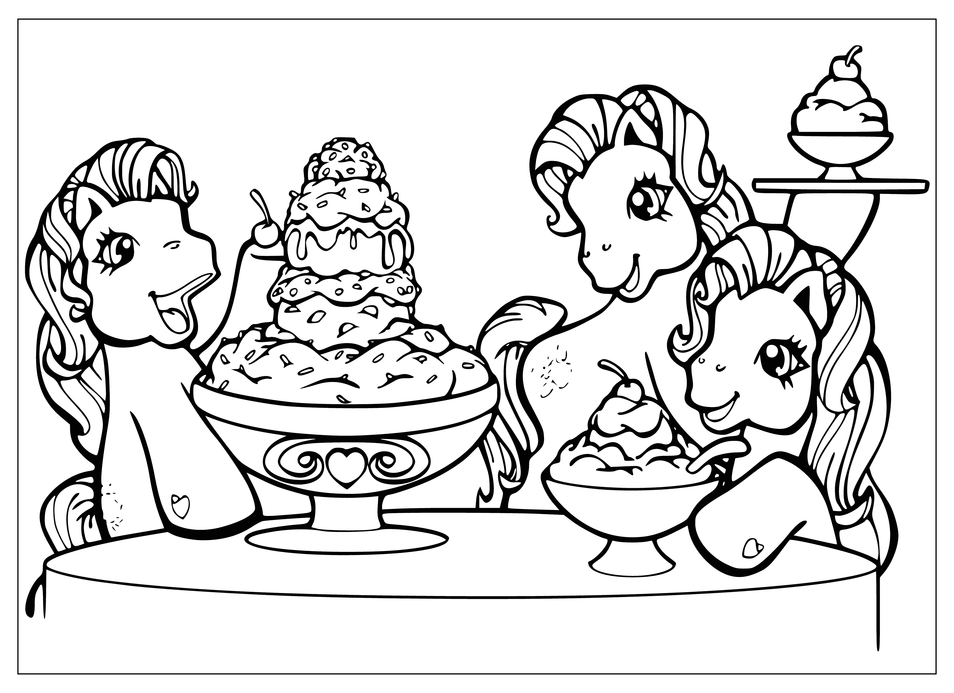 Mi pequeño pony con helado