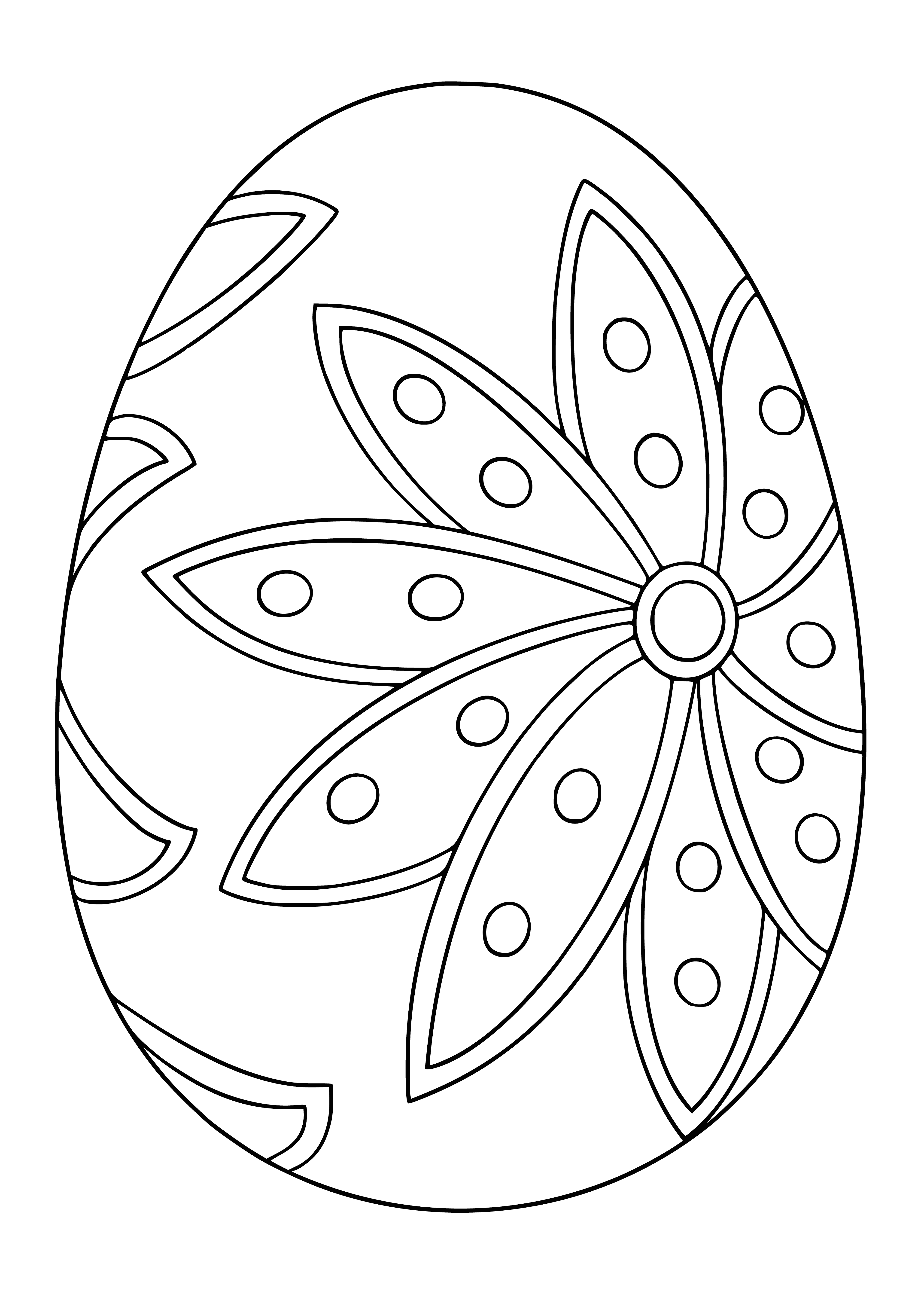 coloring page: Easter eggs are decorated eggs given for Easter, often as gifts for kids on Easter morning.