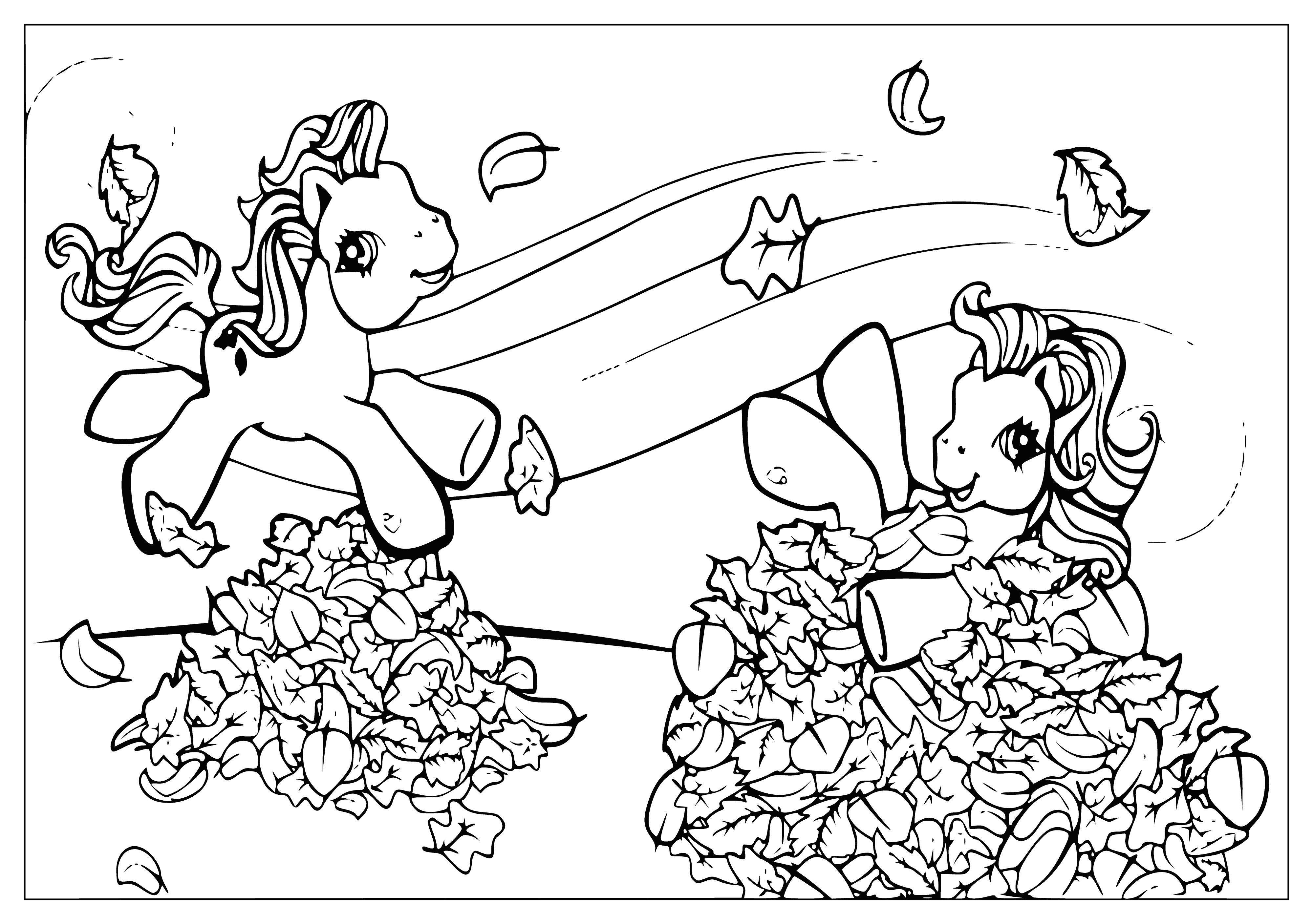 Coloring My Little Pony With Autumn Leaves
