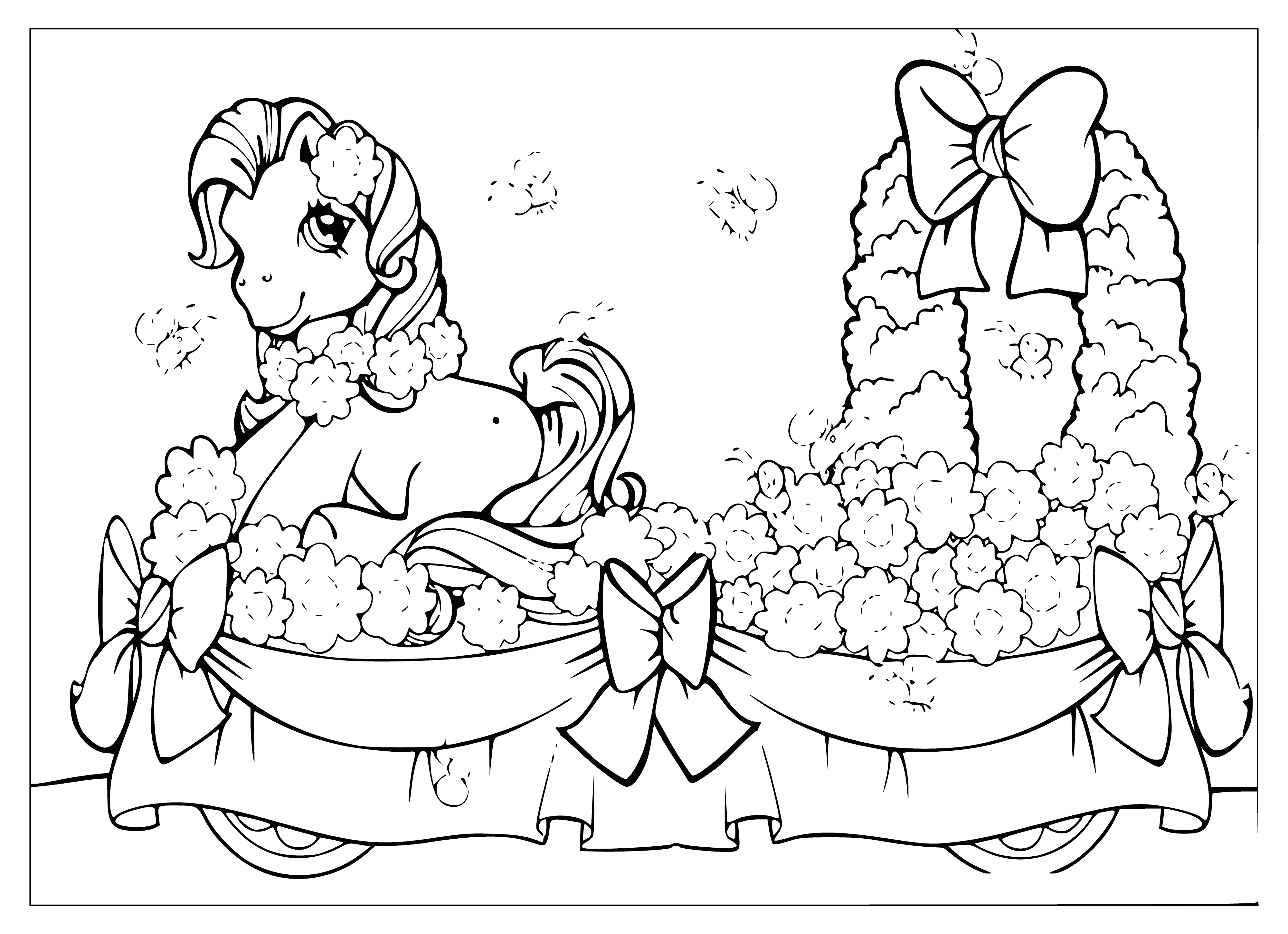 My Little Pony with a Pony on the Flower Podium