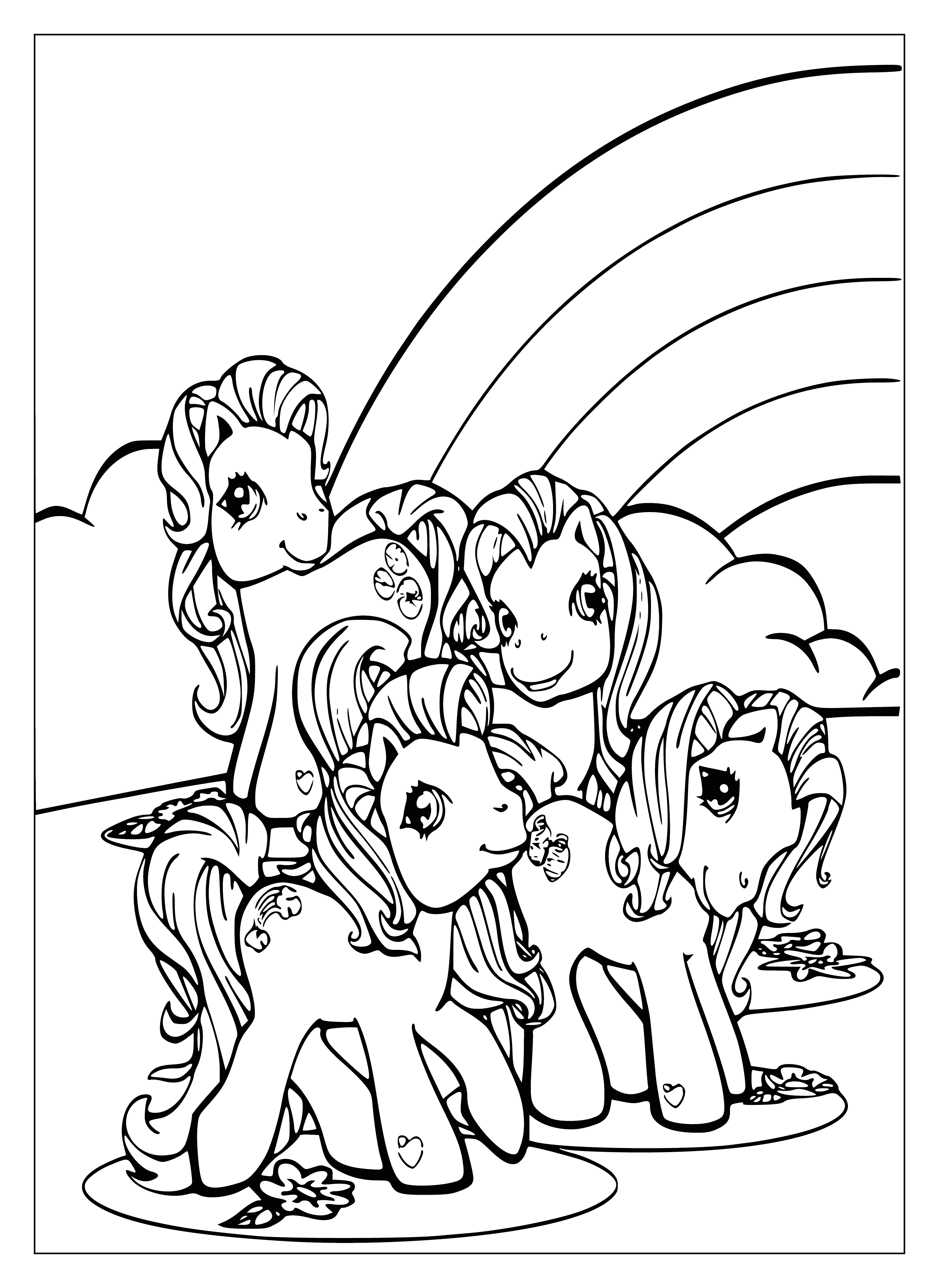 Küçük Lucky'den bir pony ile renklendirme