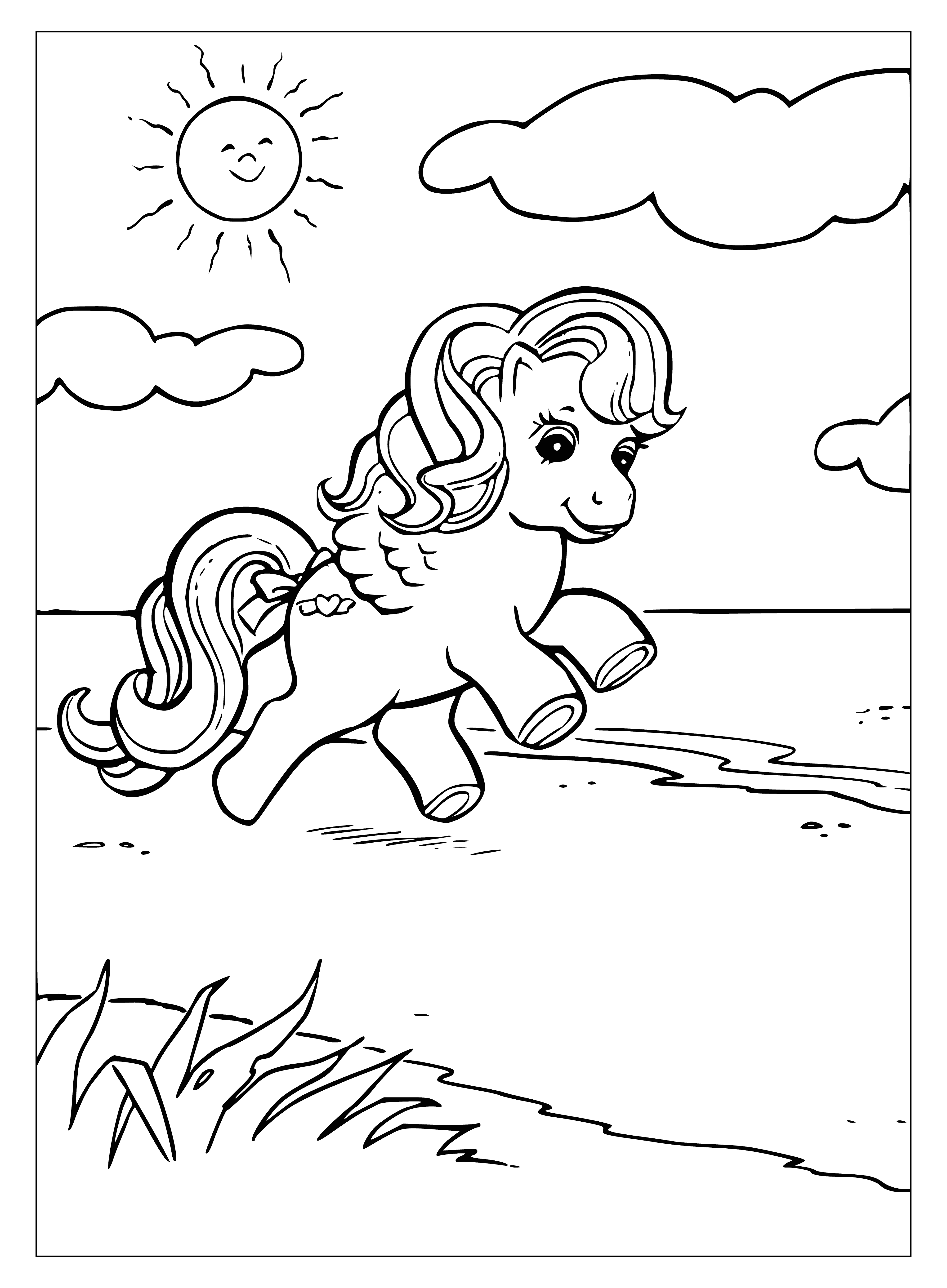 Peinture Pegasika de My Little Pony Against the Sunny Sky