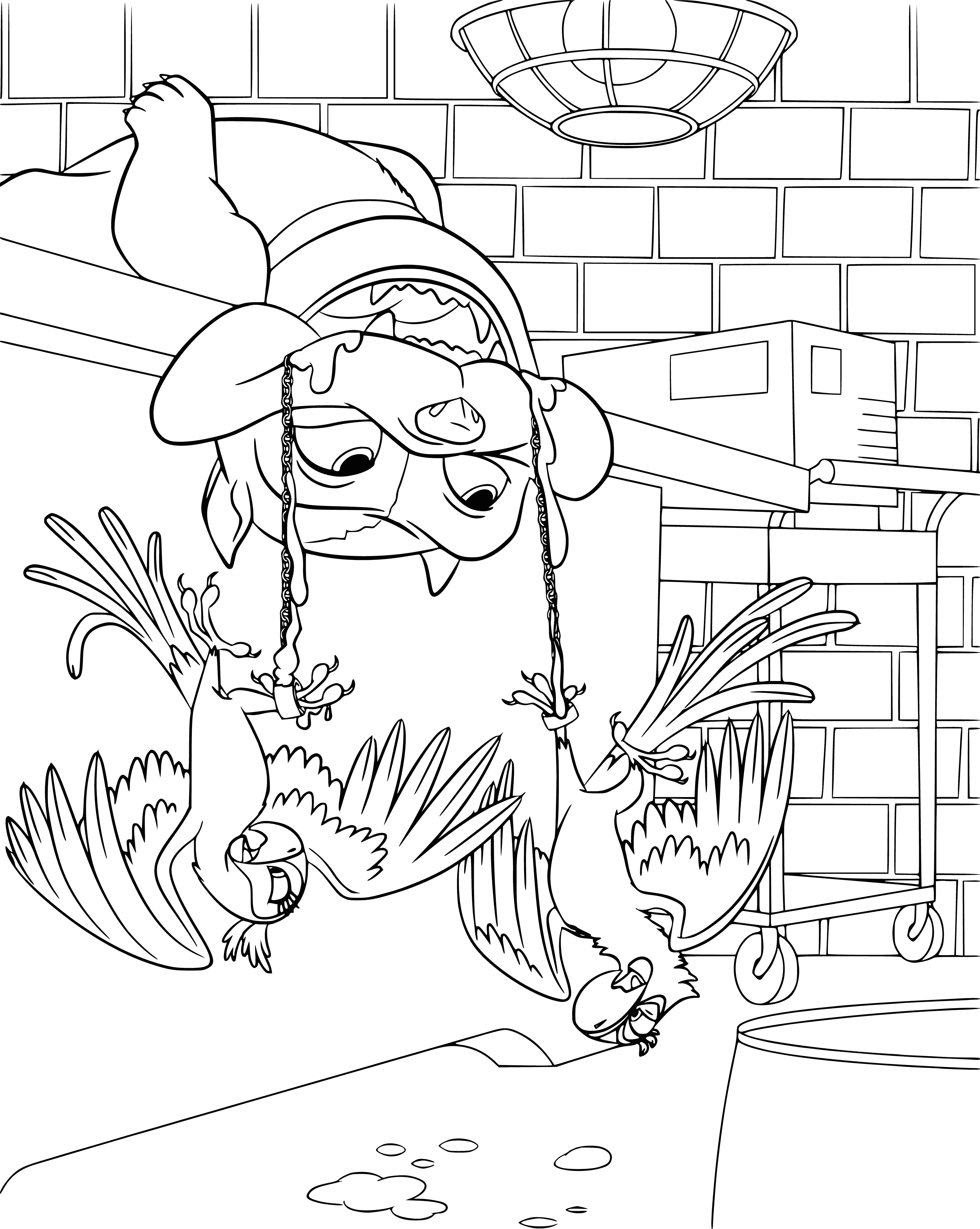 Slobbering freedom coloring page