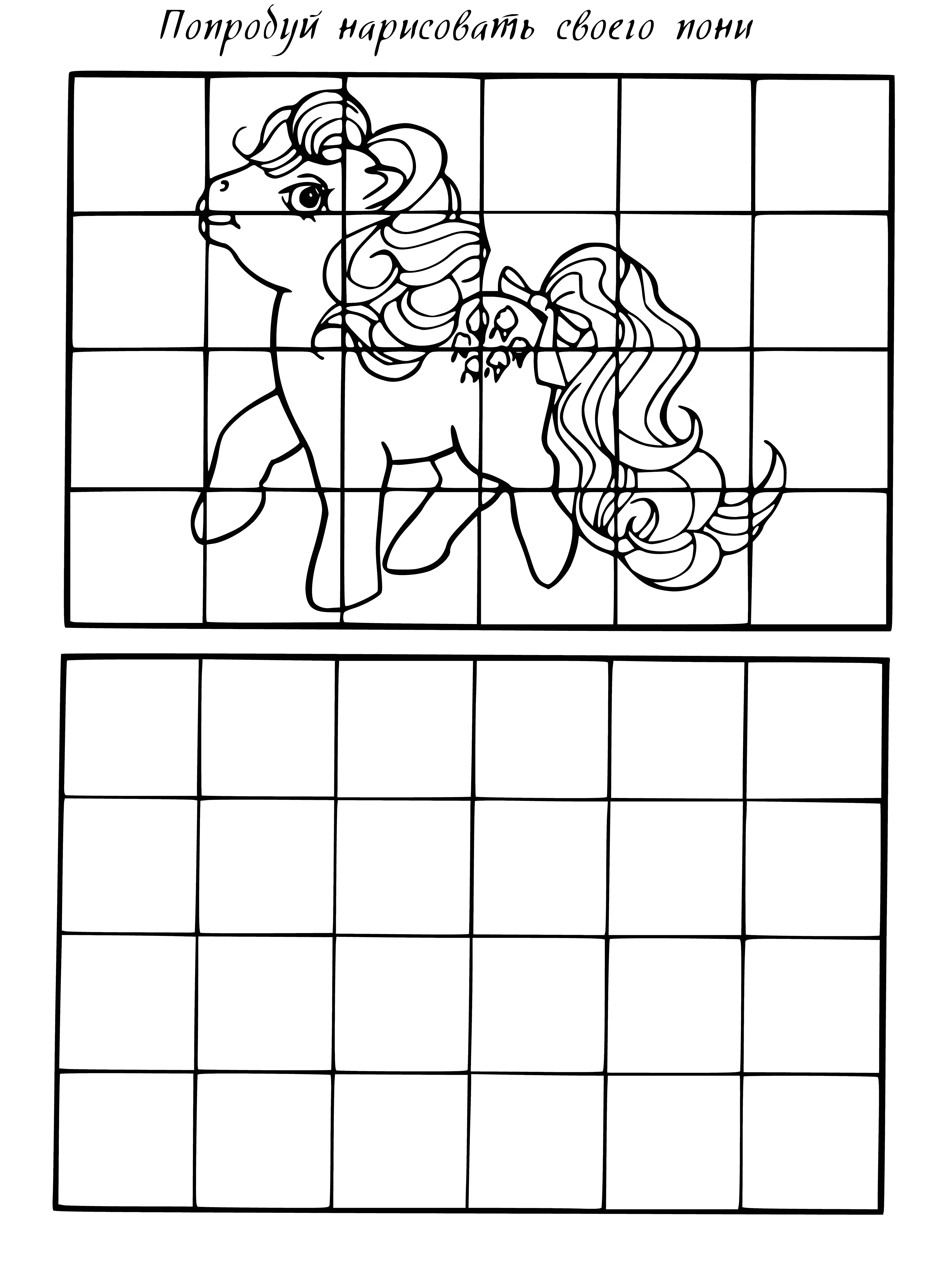 Malen Mein kleiner Pony mit einem Pony
