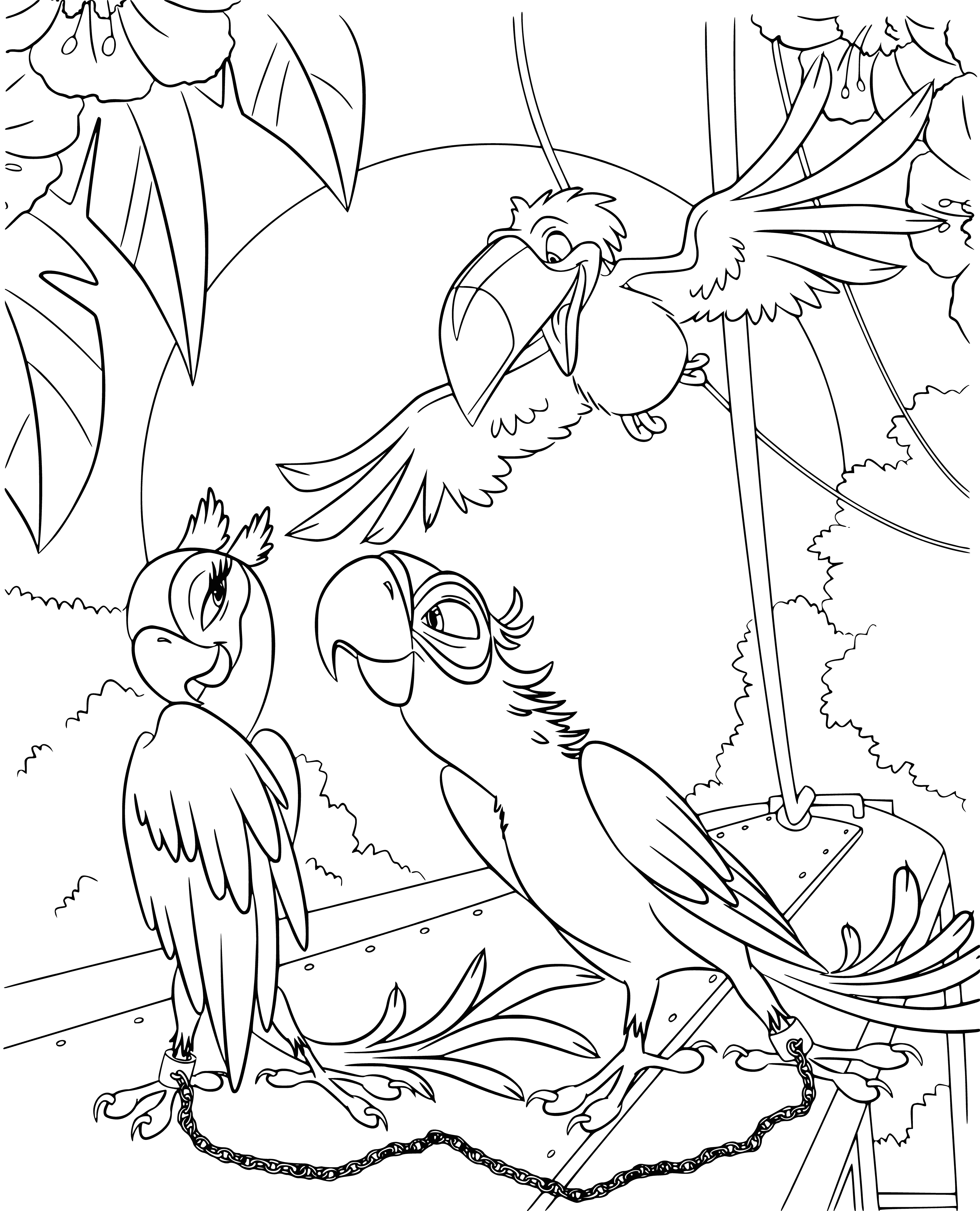 Darling and Pearl coloring page