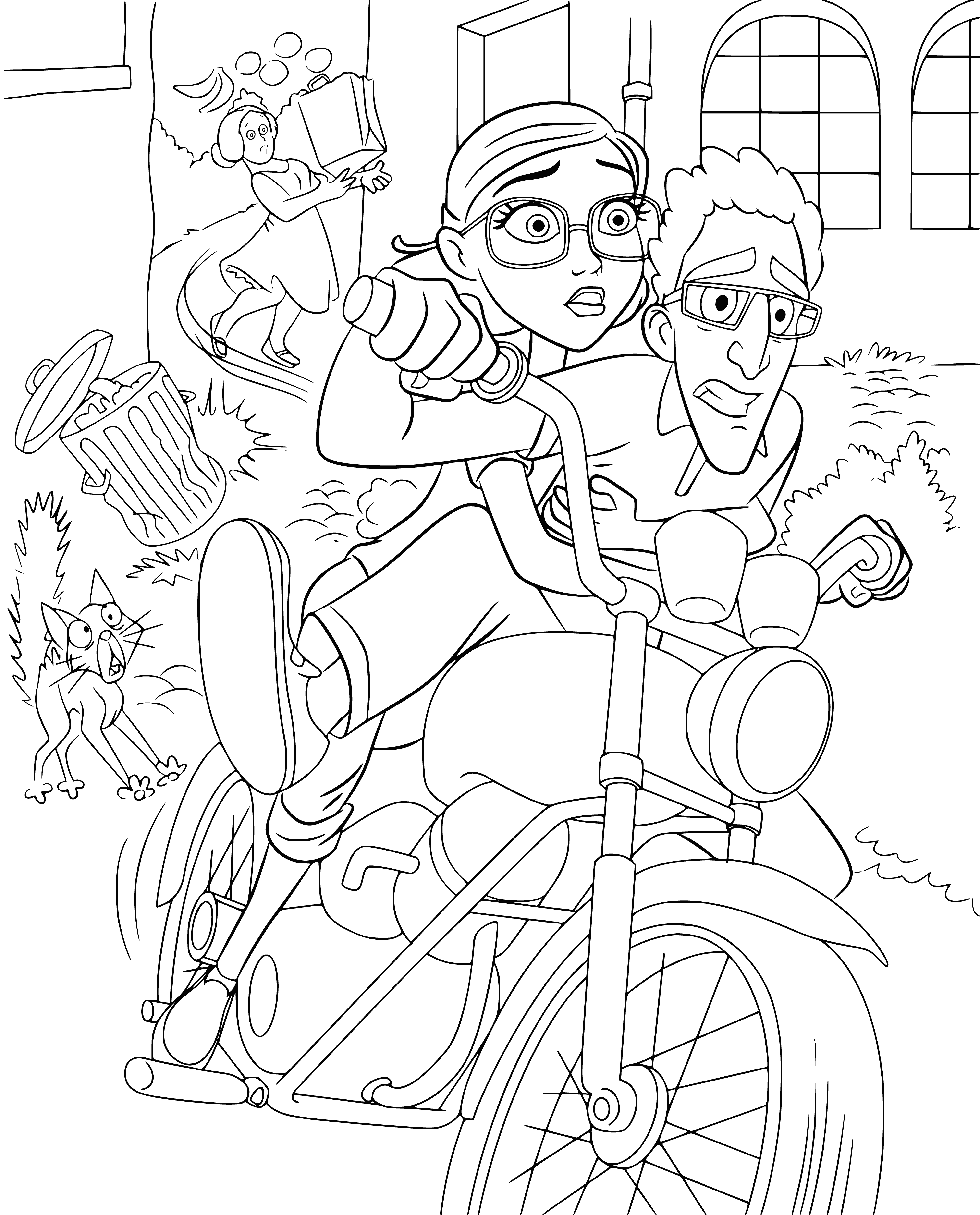 coloring page: Zoom around town with the lightweight scooter Crazy Speed Rio - zipping through traffic and alleys easily!