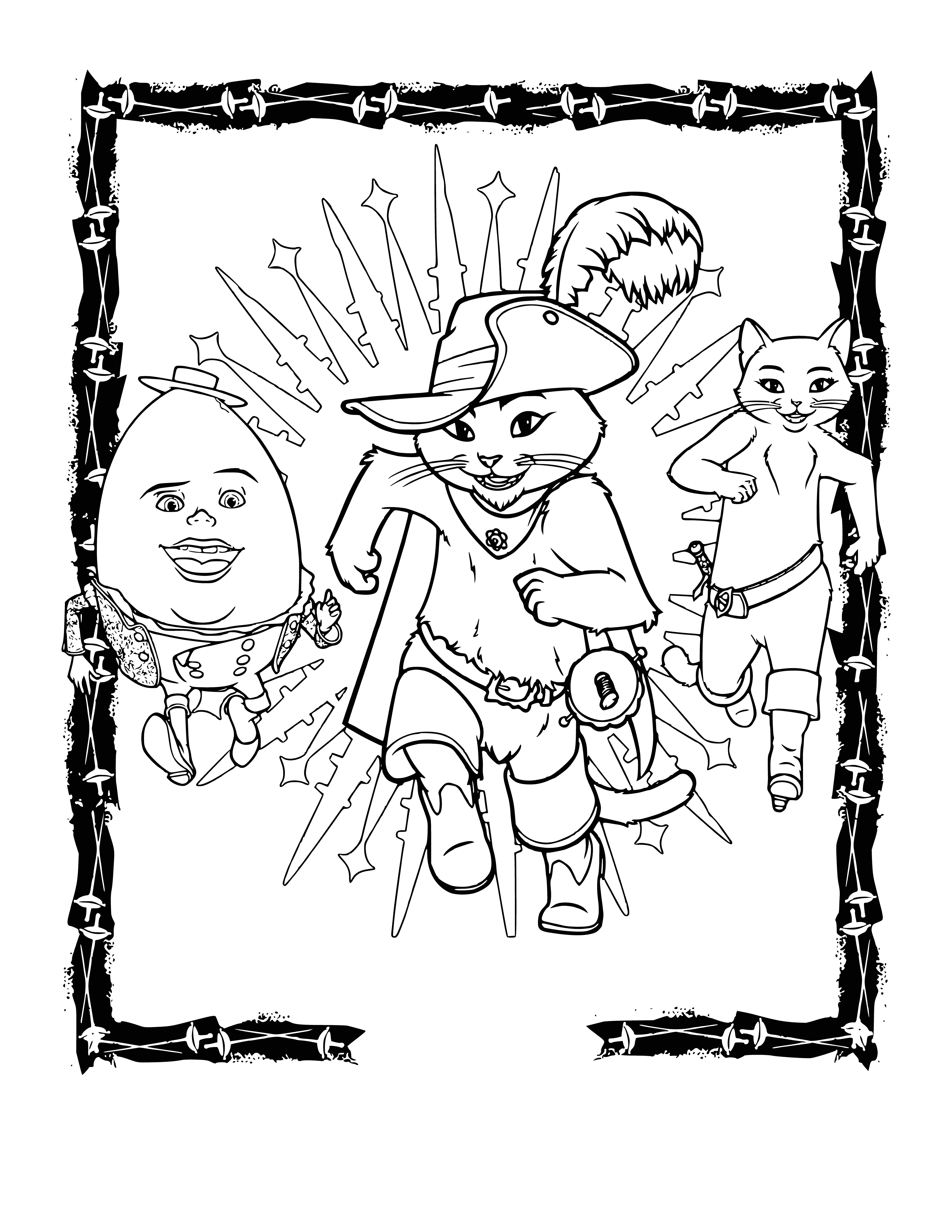 Puss in Boots coloring page