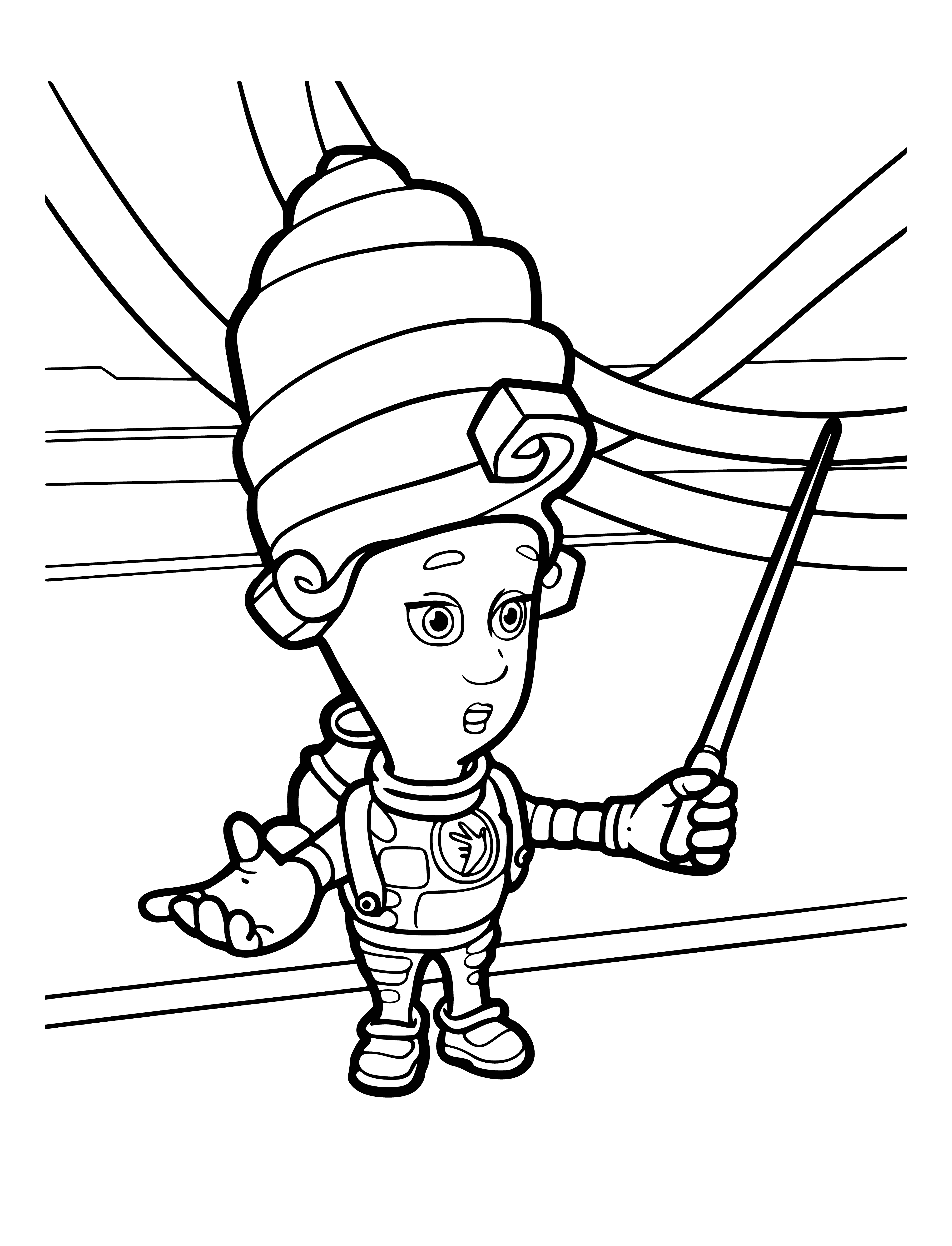 coloring page: Mom Masha is a loving and supportive parent who supports her Fixies during their many adventures.