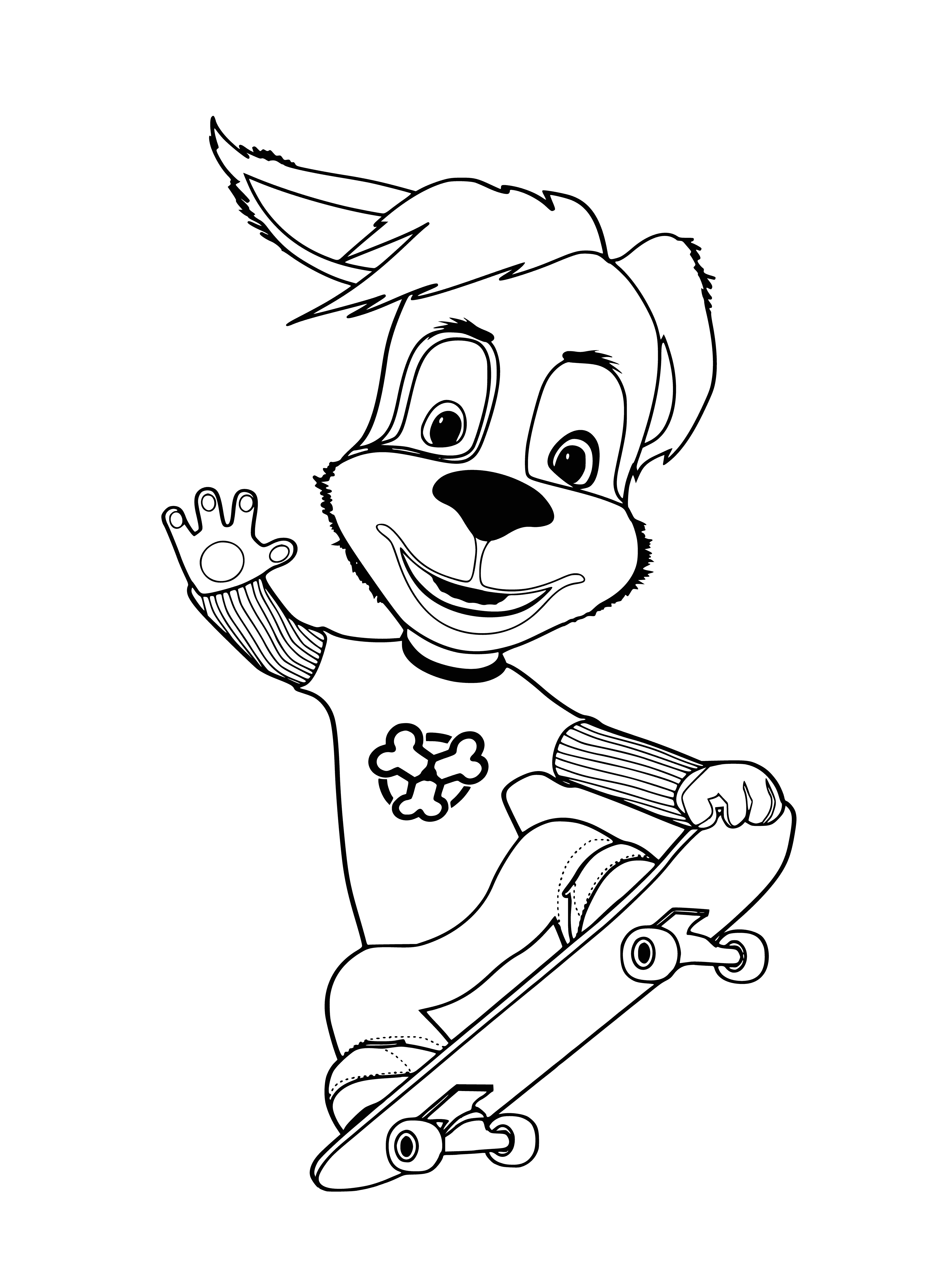 Skate friend coloring page