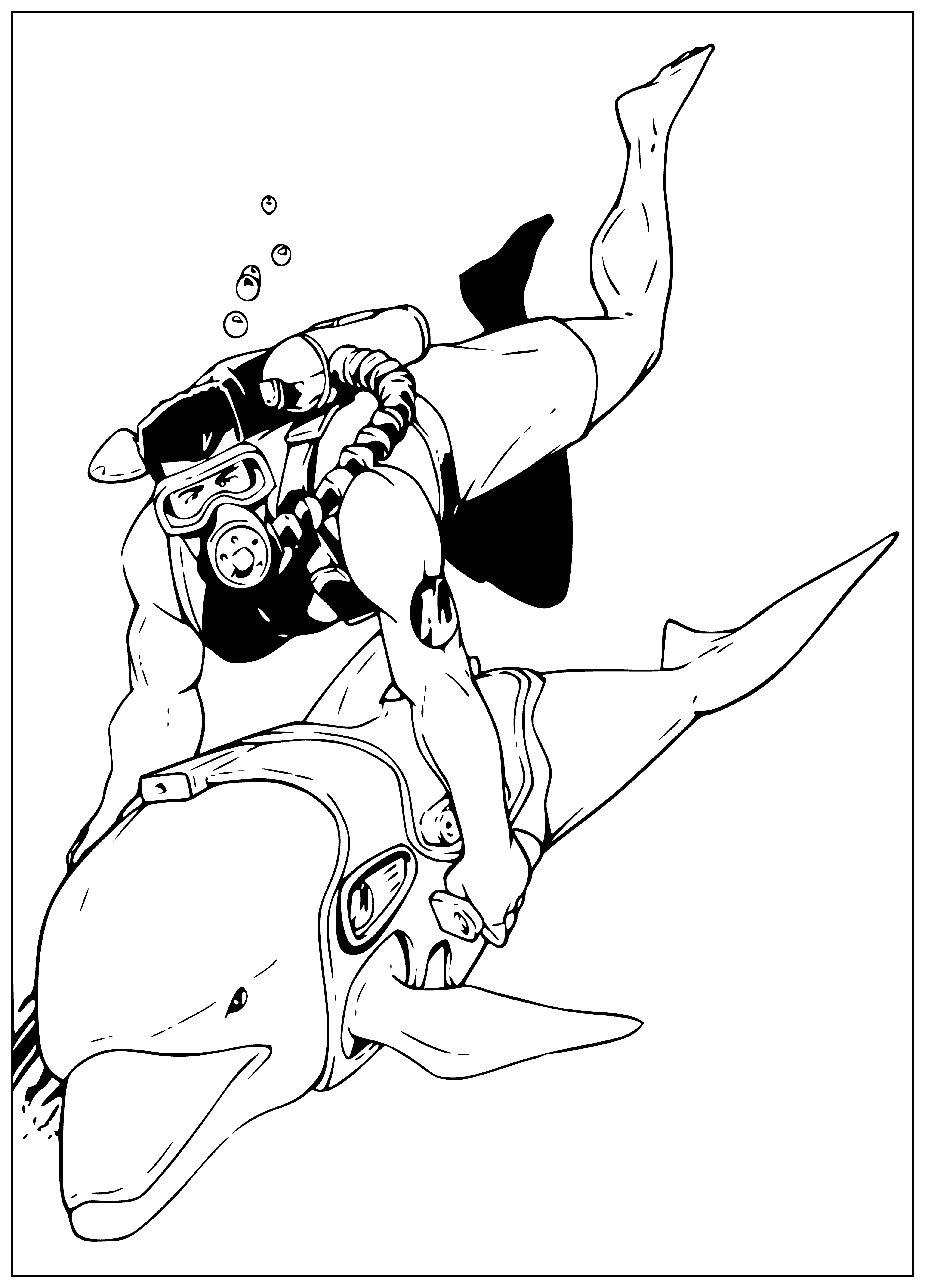 Dolphin coloring page