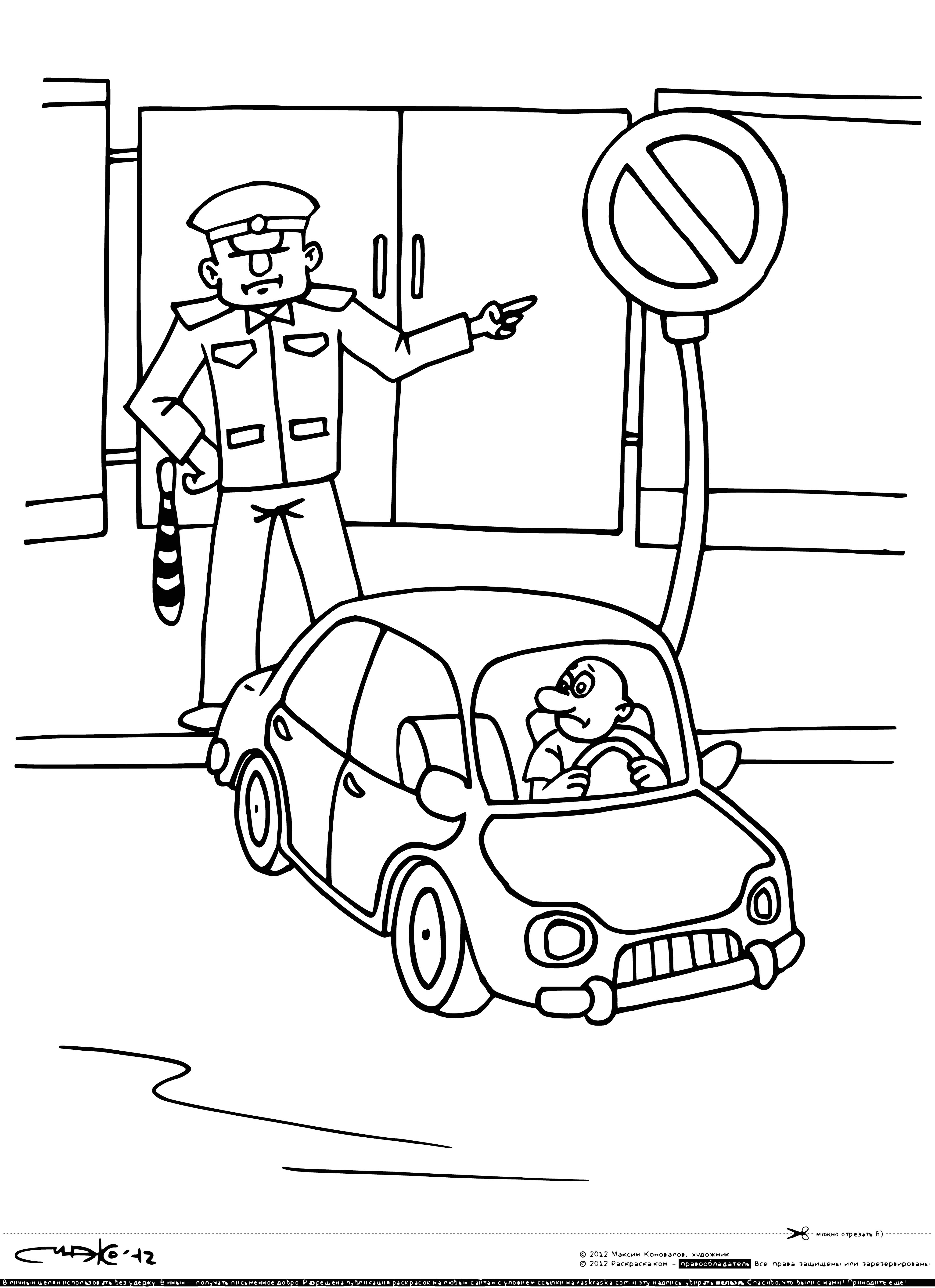 No parking coloring page