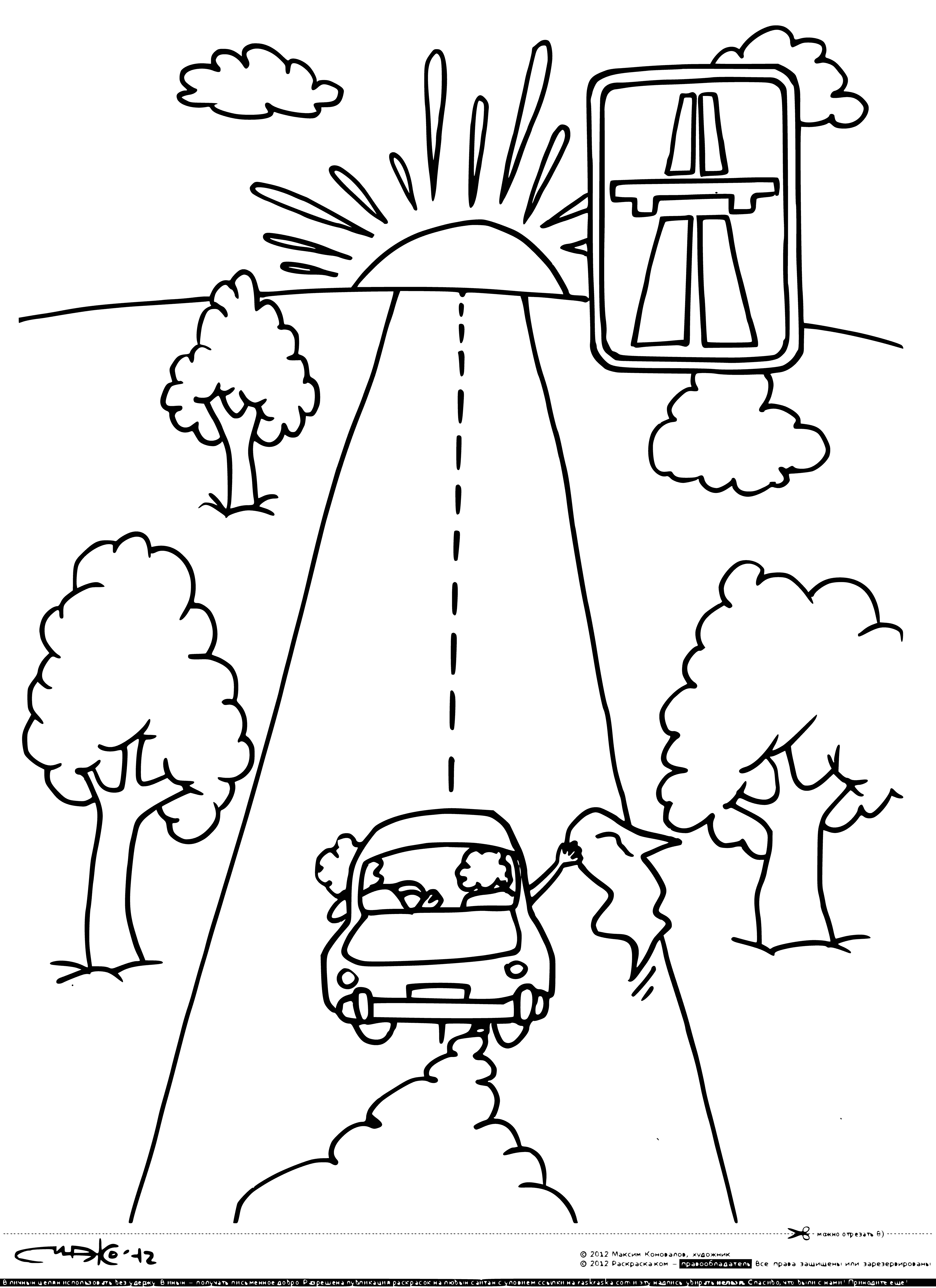 coloring page: No vehicles, yield, no pedestrians: 3 rectangles with symbols explain it all! #roadrules