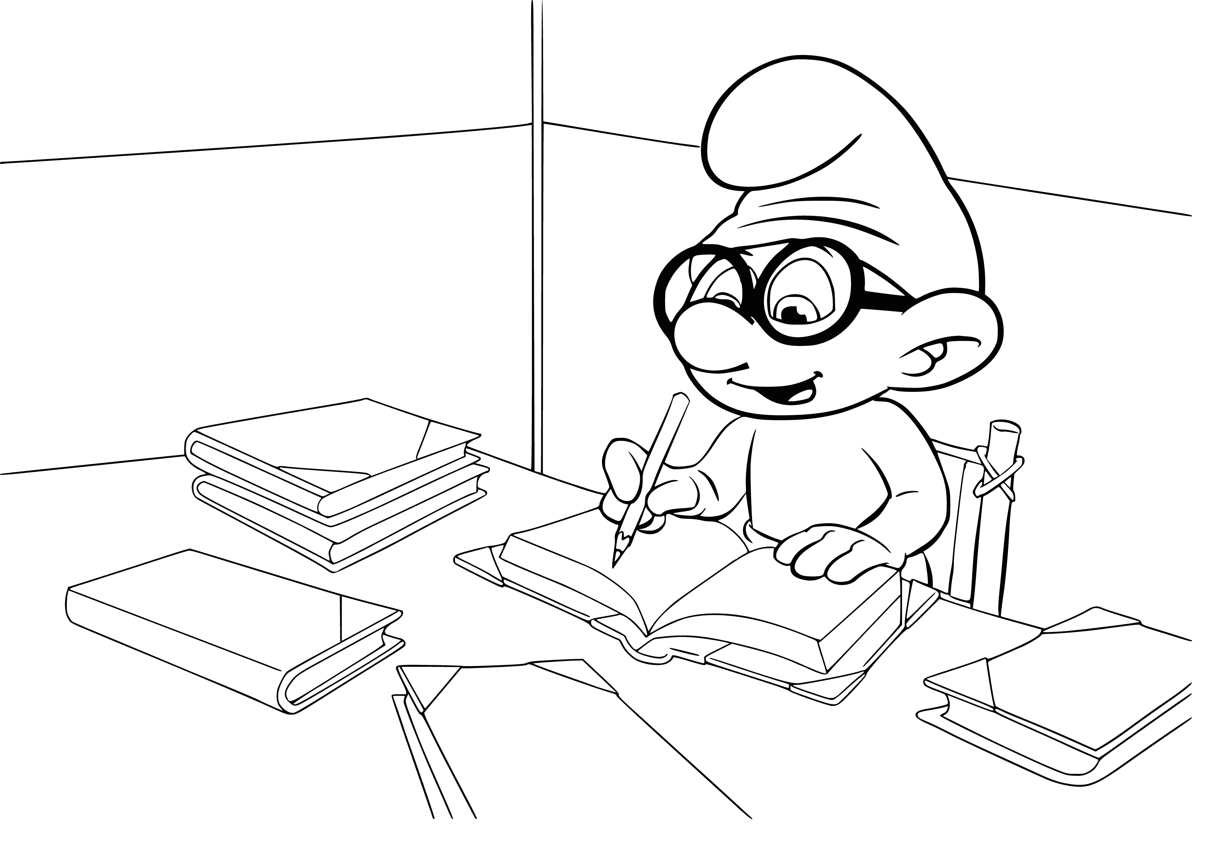 Smurf the Wise coloring page