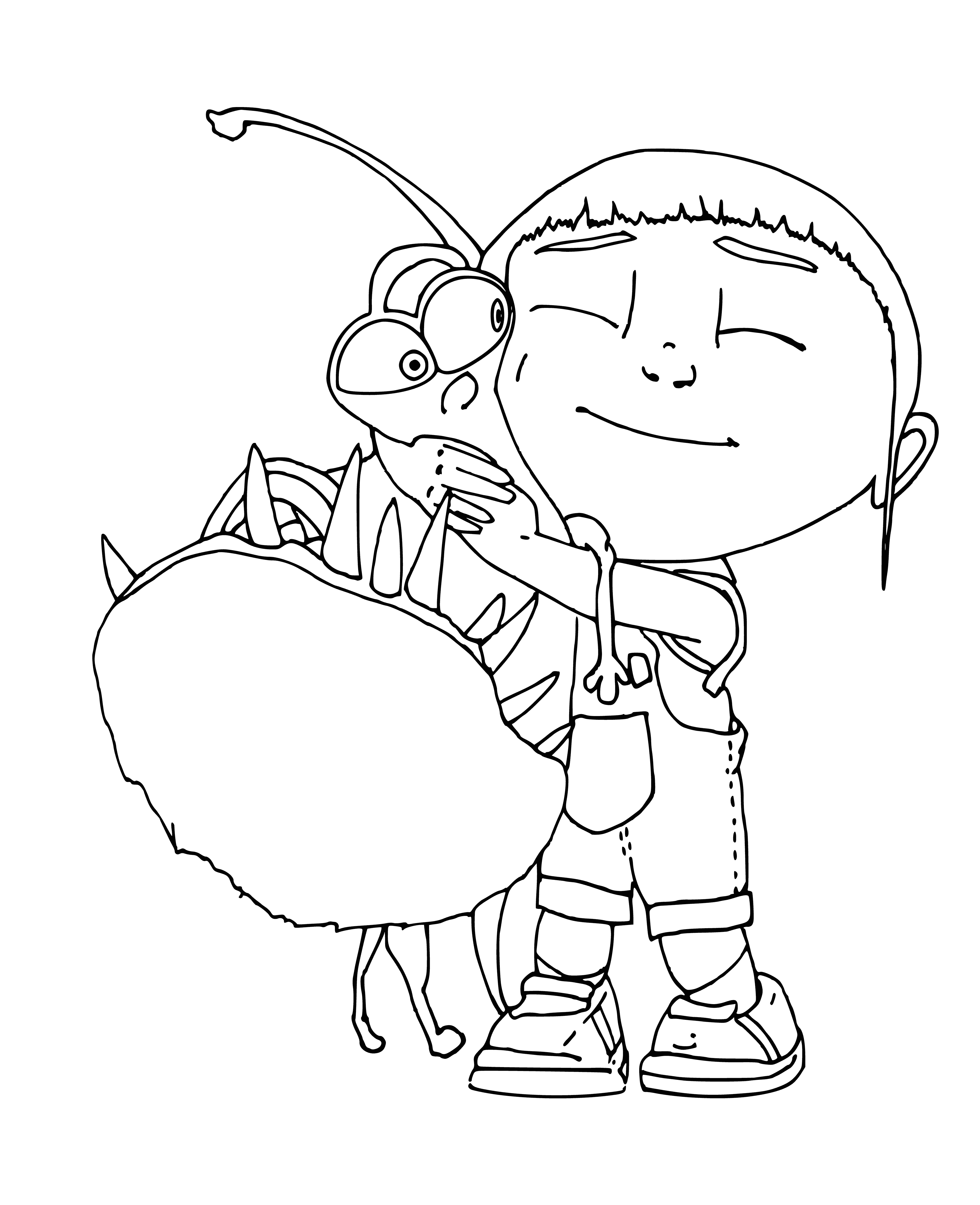 Agnes with Kyle coloring page