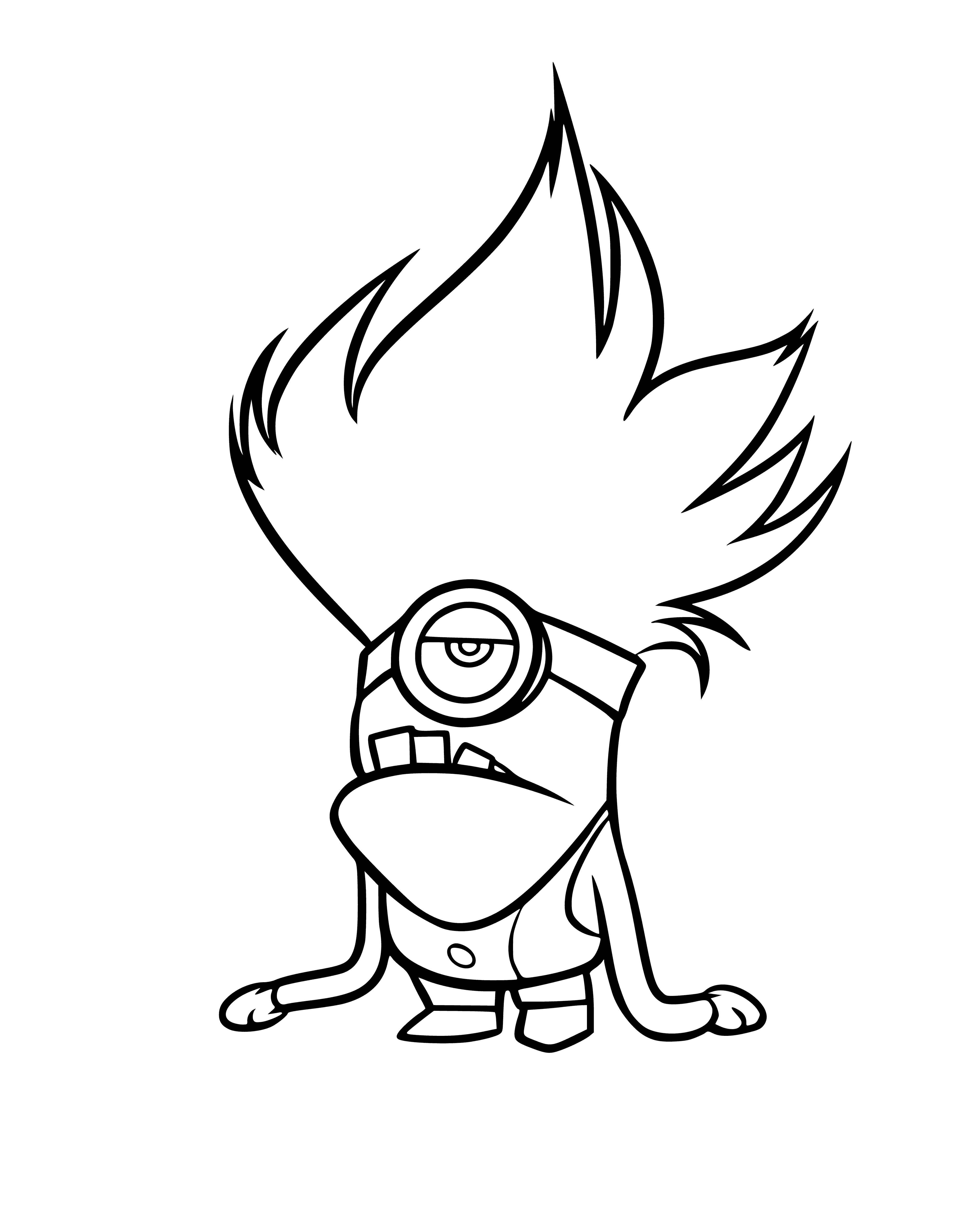 Bad minion coloring page