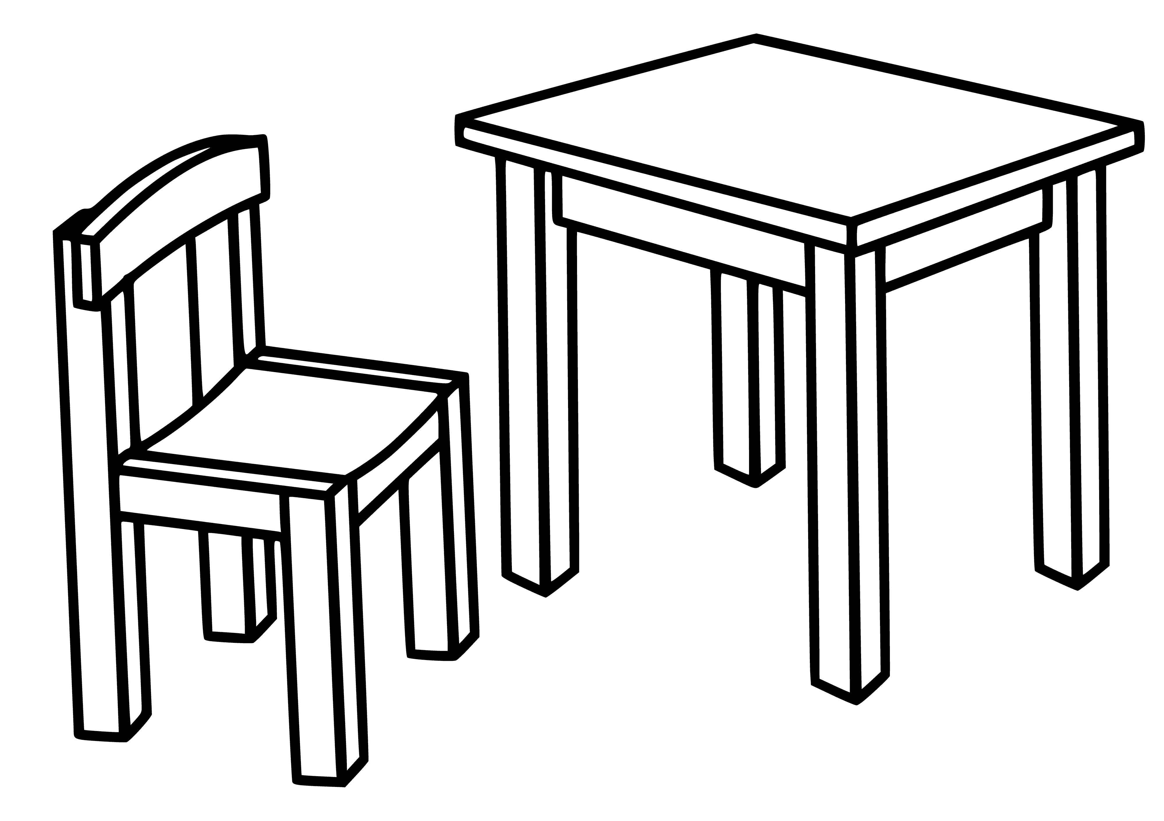 Furniture coloring page