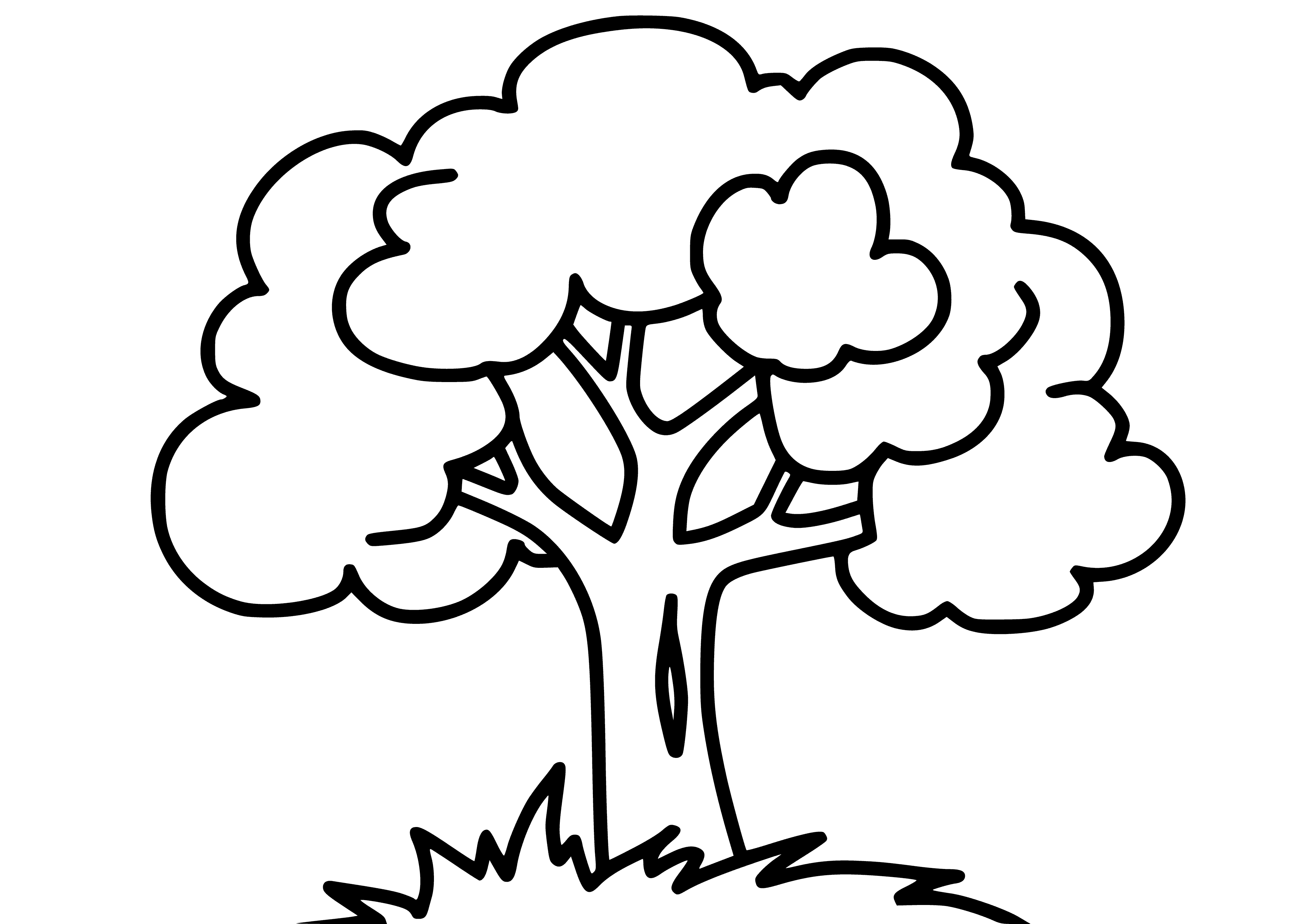 coloring page: Three coloring pages of woods, with a tree, path, and hut. #ColoringPages