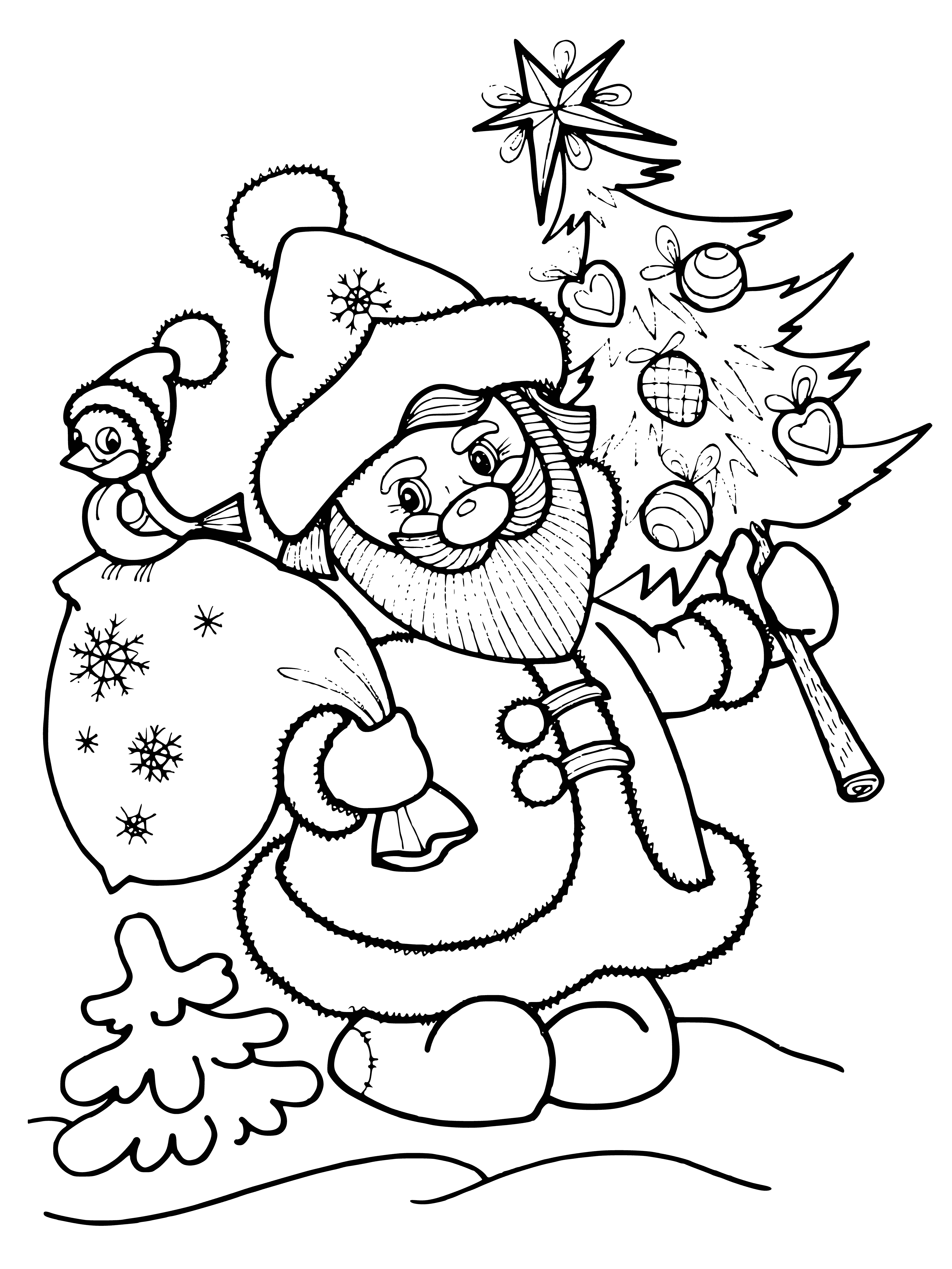 coloring page: #Santa

Santa in red suit w/ white fur trim standing by fireplace w/ stockings & presents. #ChristmasMagic