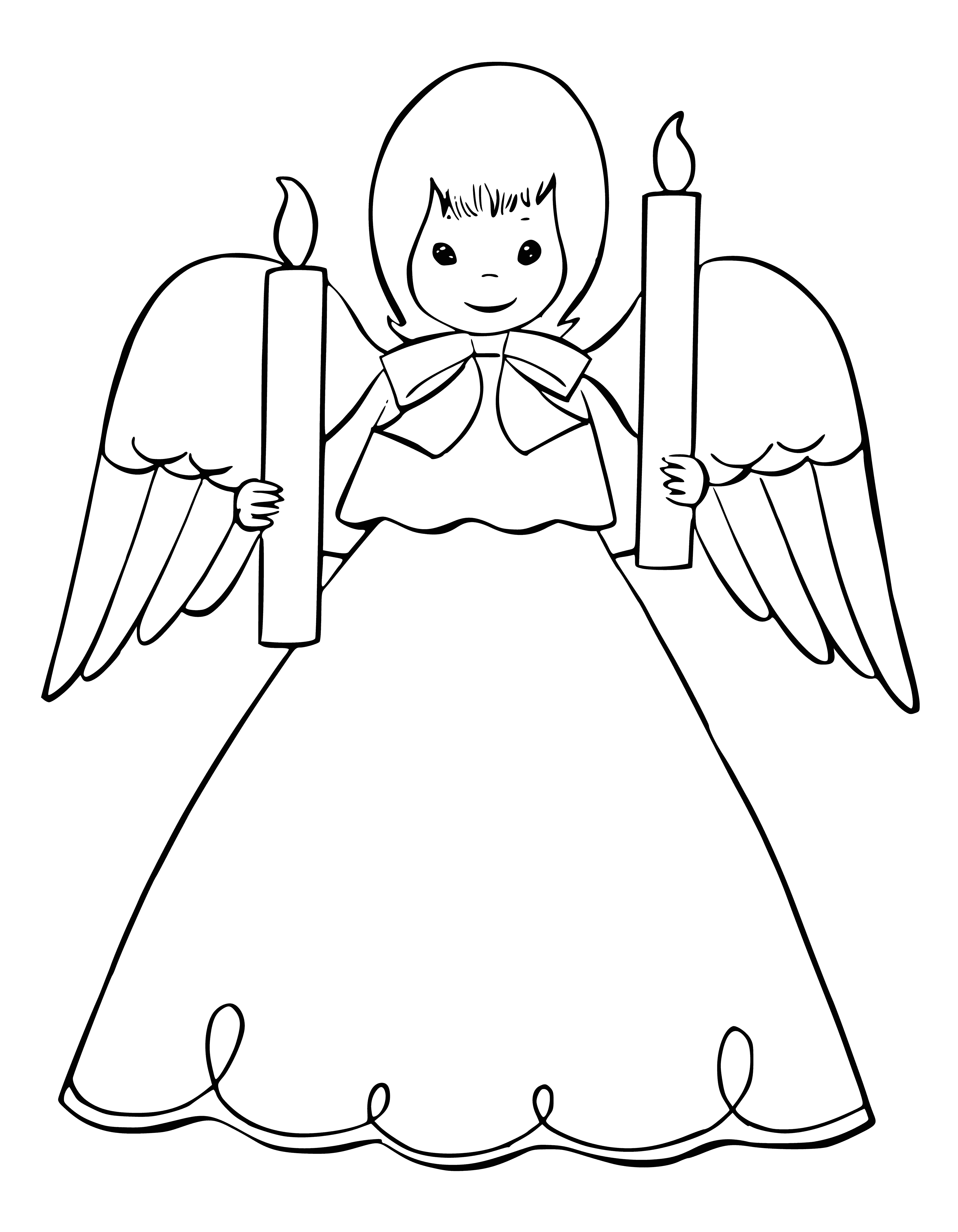 Ange de Noël coloriage