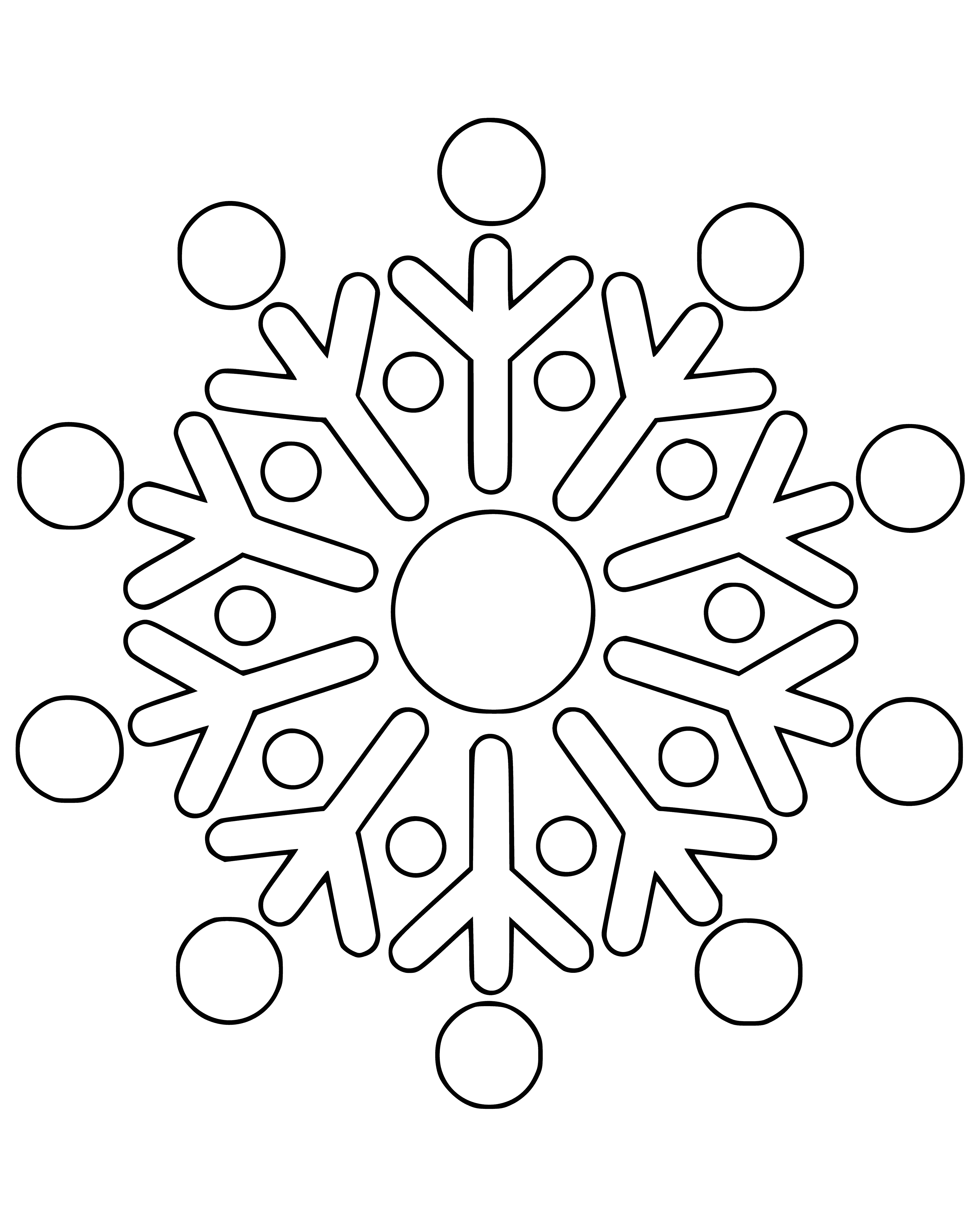 coloring page: Snowflake w/ delicate details in the center, surrounded by thin border. #wintervibes